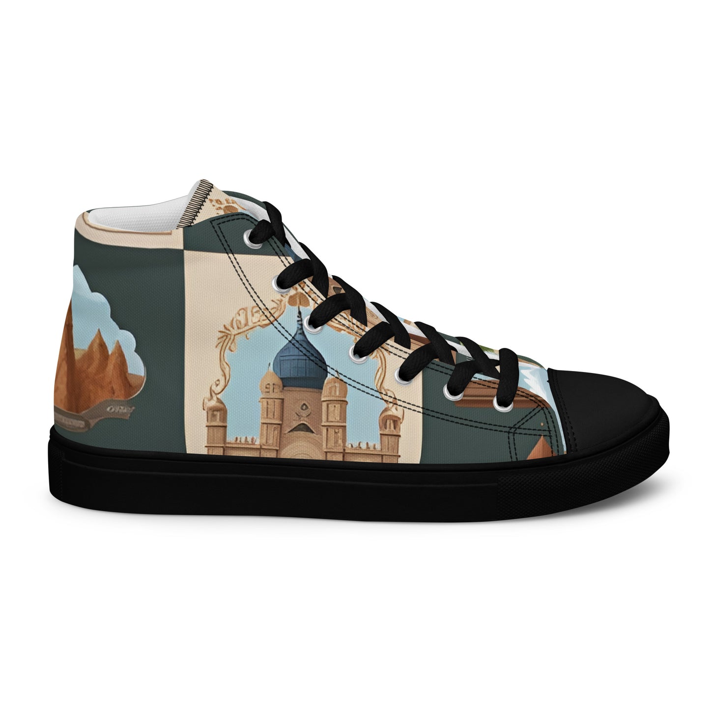 Men’s high top canvas shoes