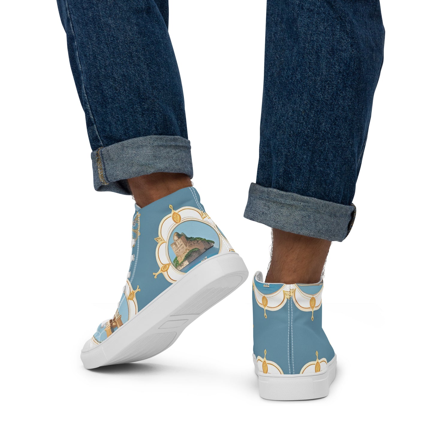 Men’s high top canvas shoes