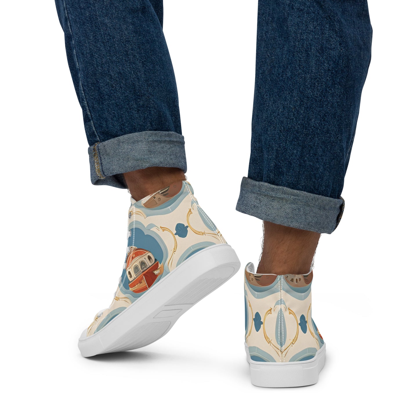 Men’s high top canvas shoes