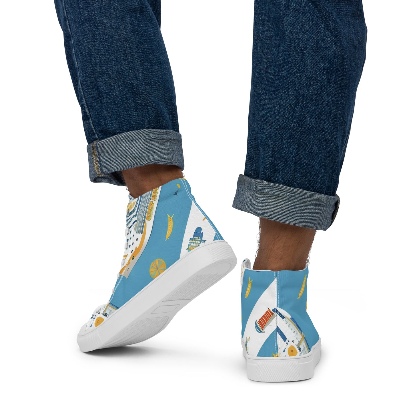 Men’s high top canvas shoes