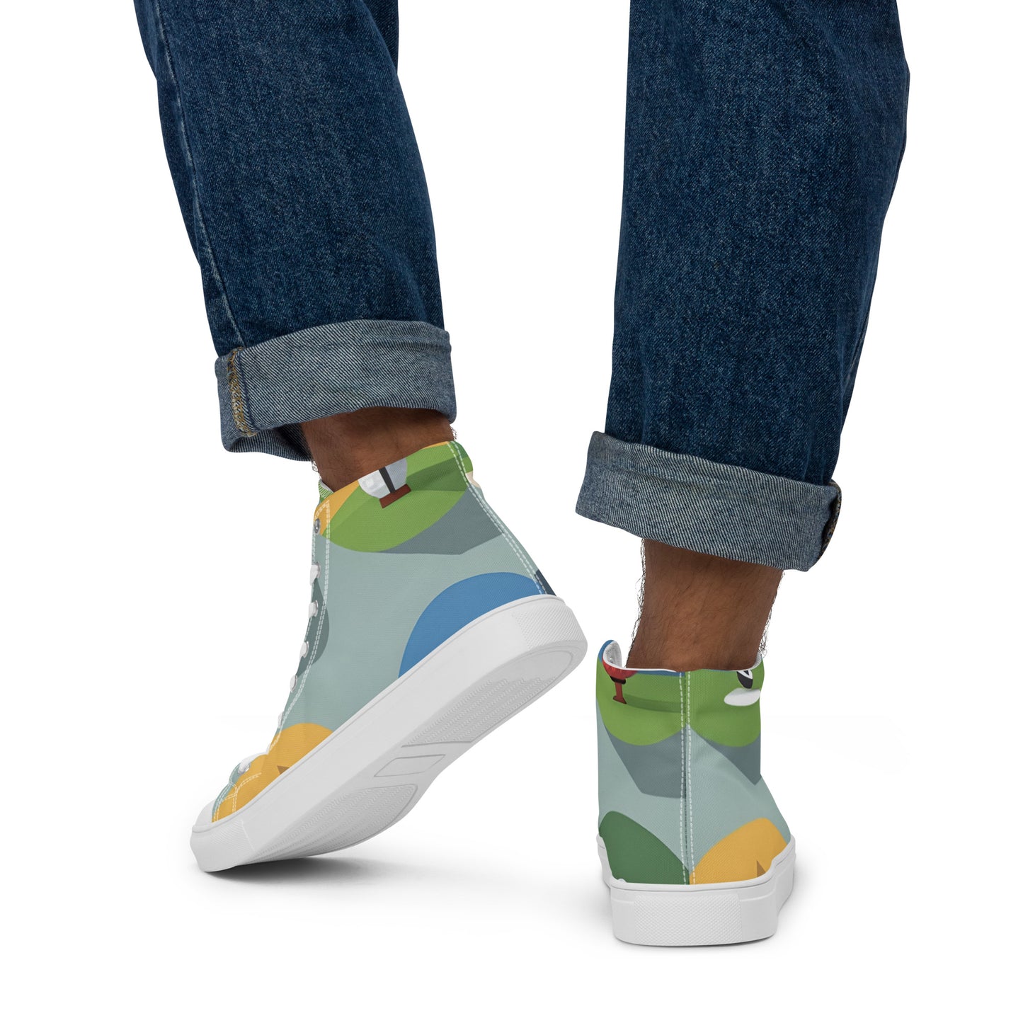 Men’s high top canvas shoes