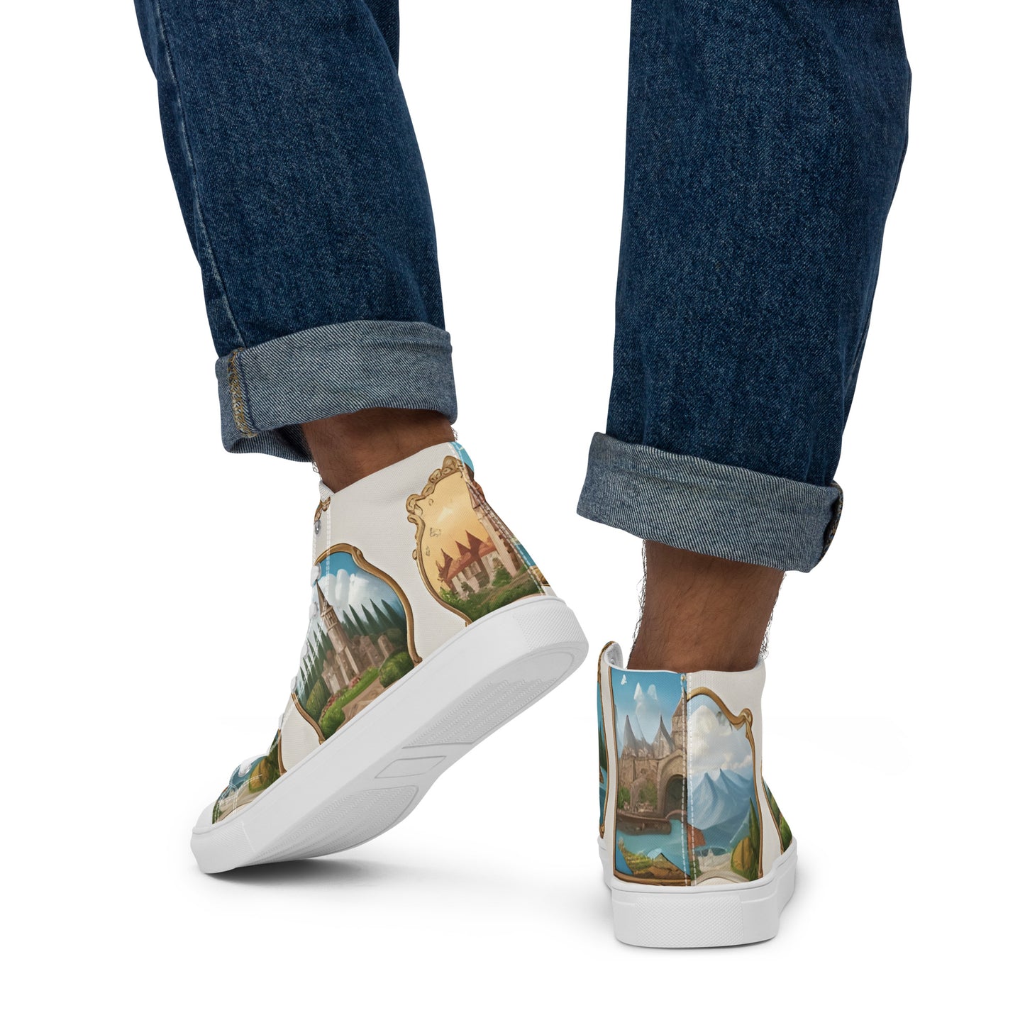 Men’s high top canvas shoes