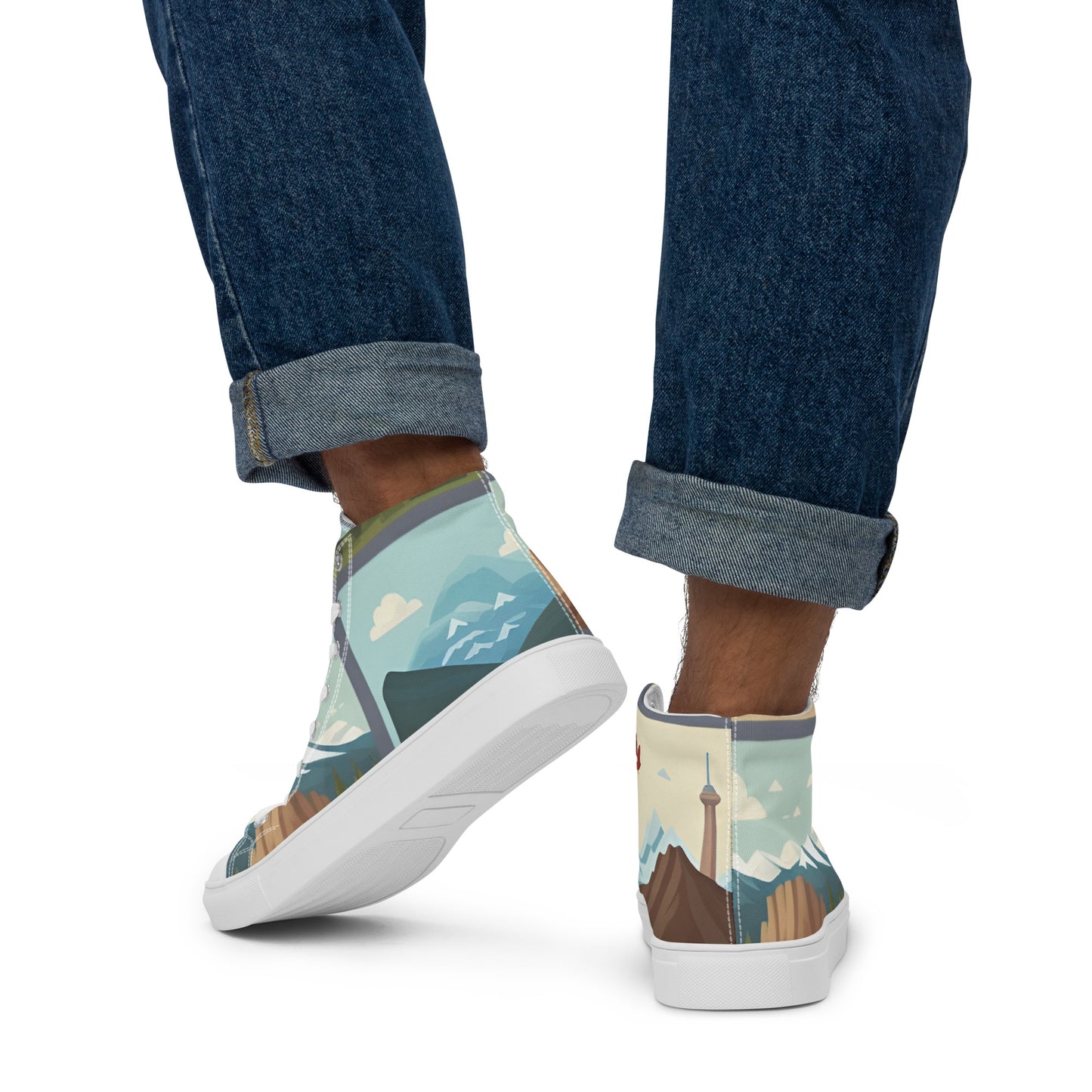 Men’s high top canvas shoes