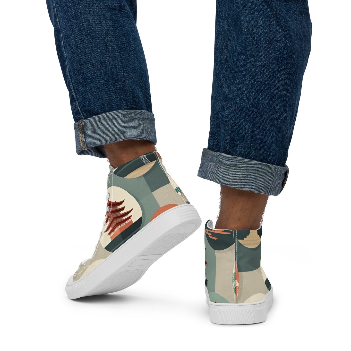 Men’s high top canvas shoes