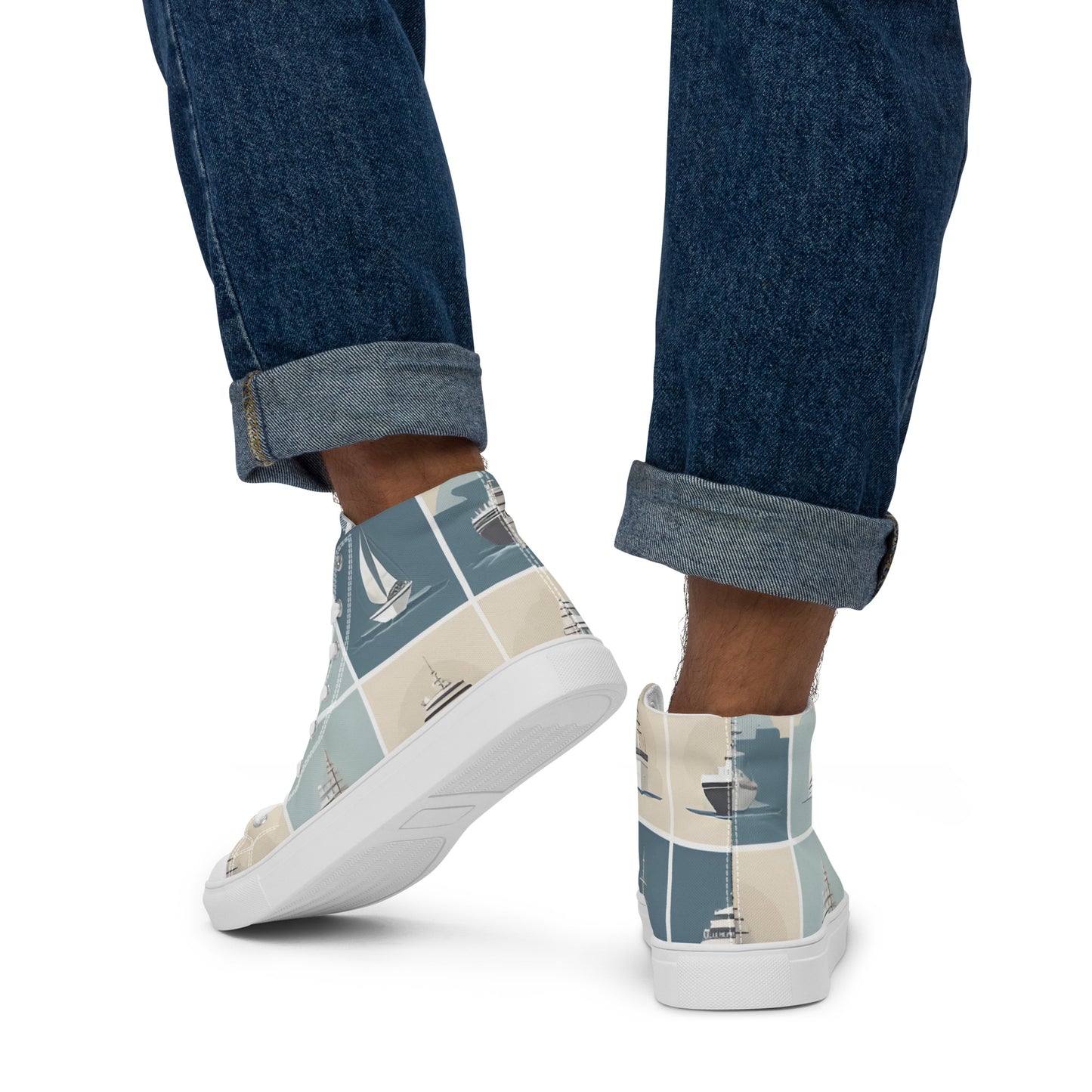 Men’s high top canvas shoes