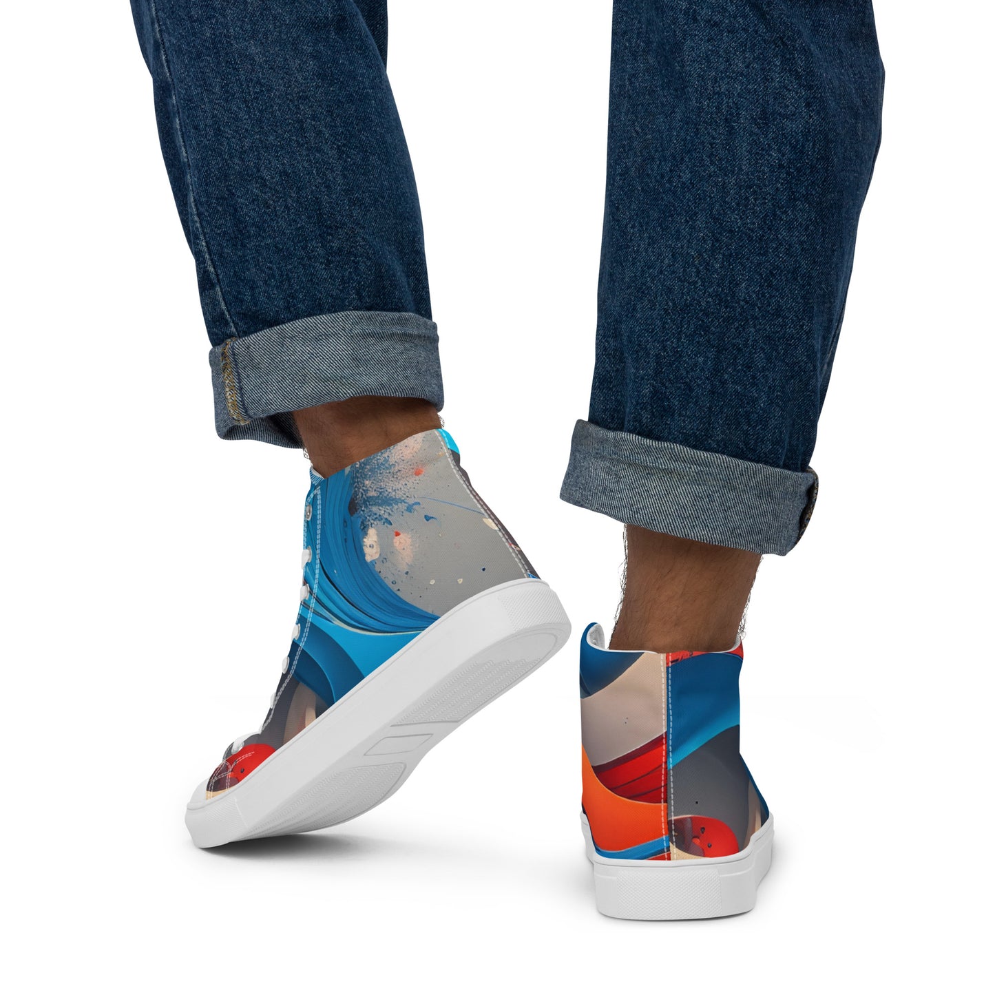 Men’s high top canvas shoes