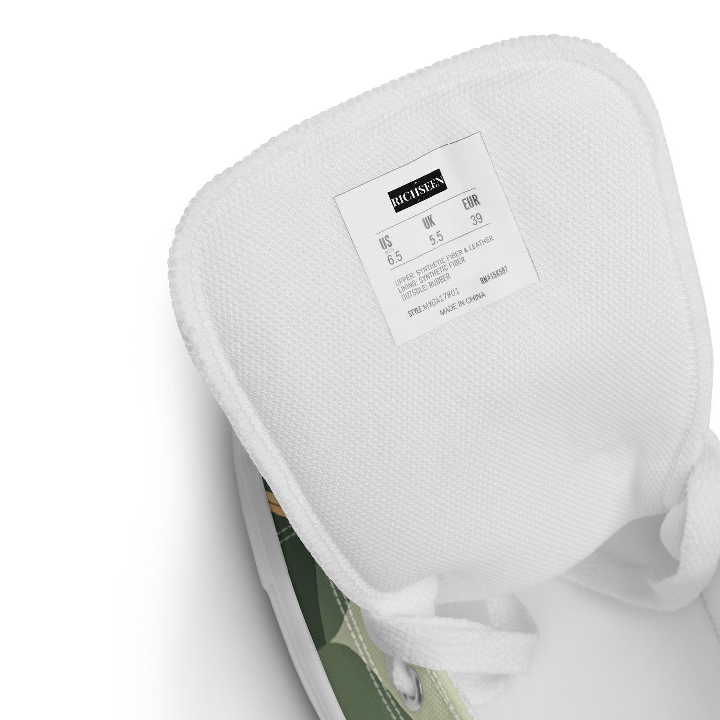 Men’s high top canvas shoes