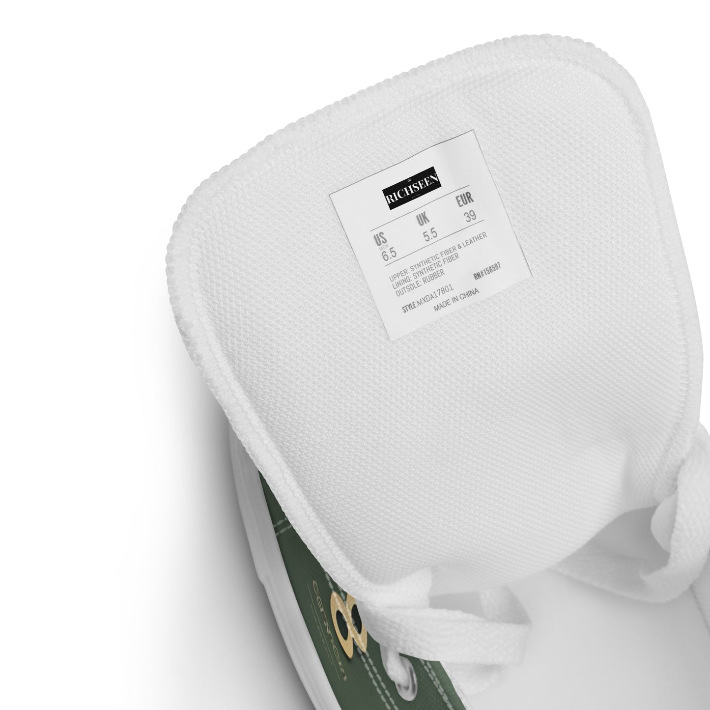 Men’s high top canvas shoes