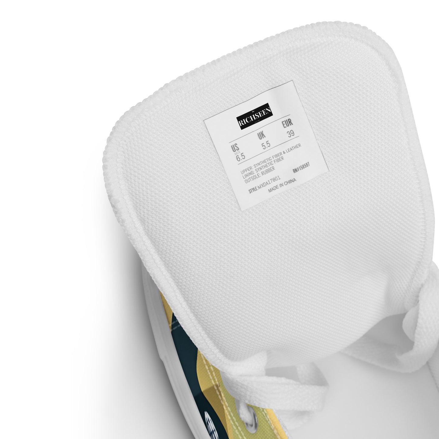 Men’s high top canvas shoes