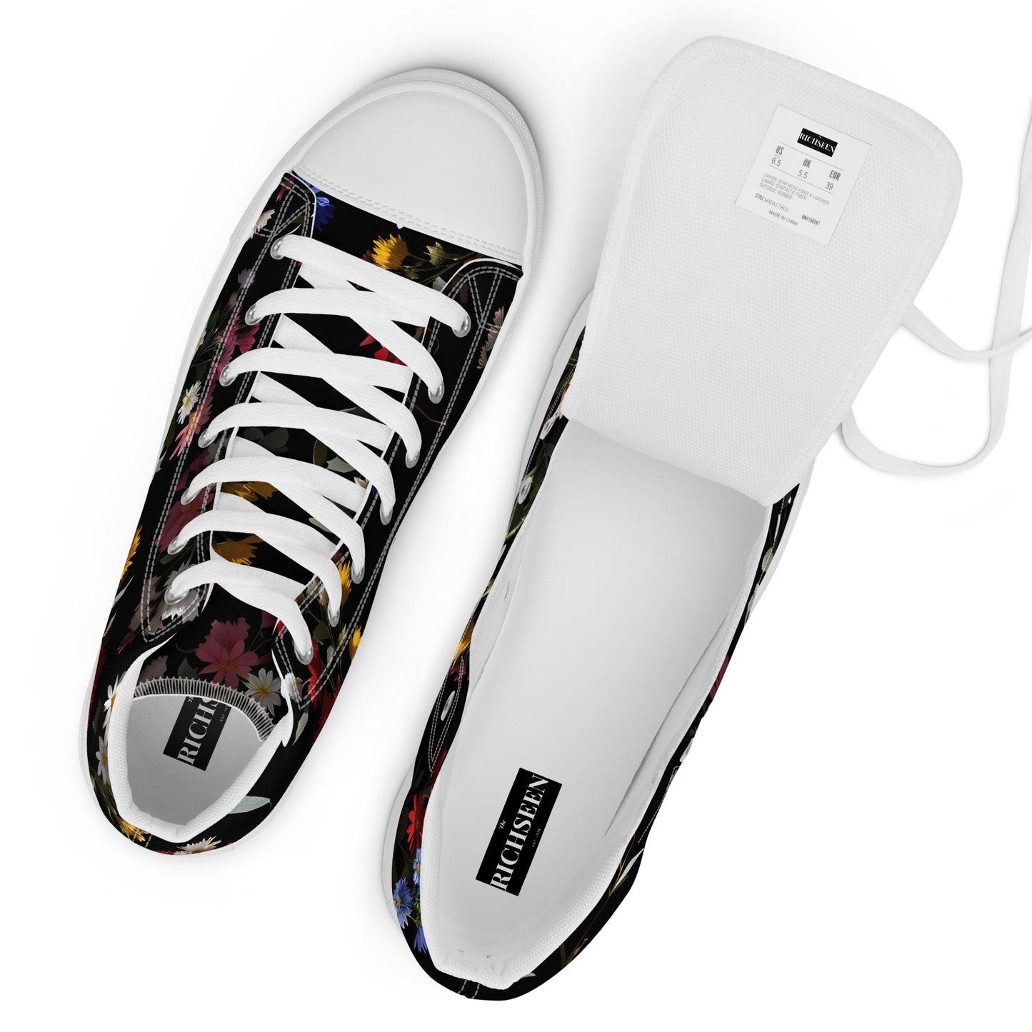 Men’s high top canvas shoes