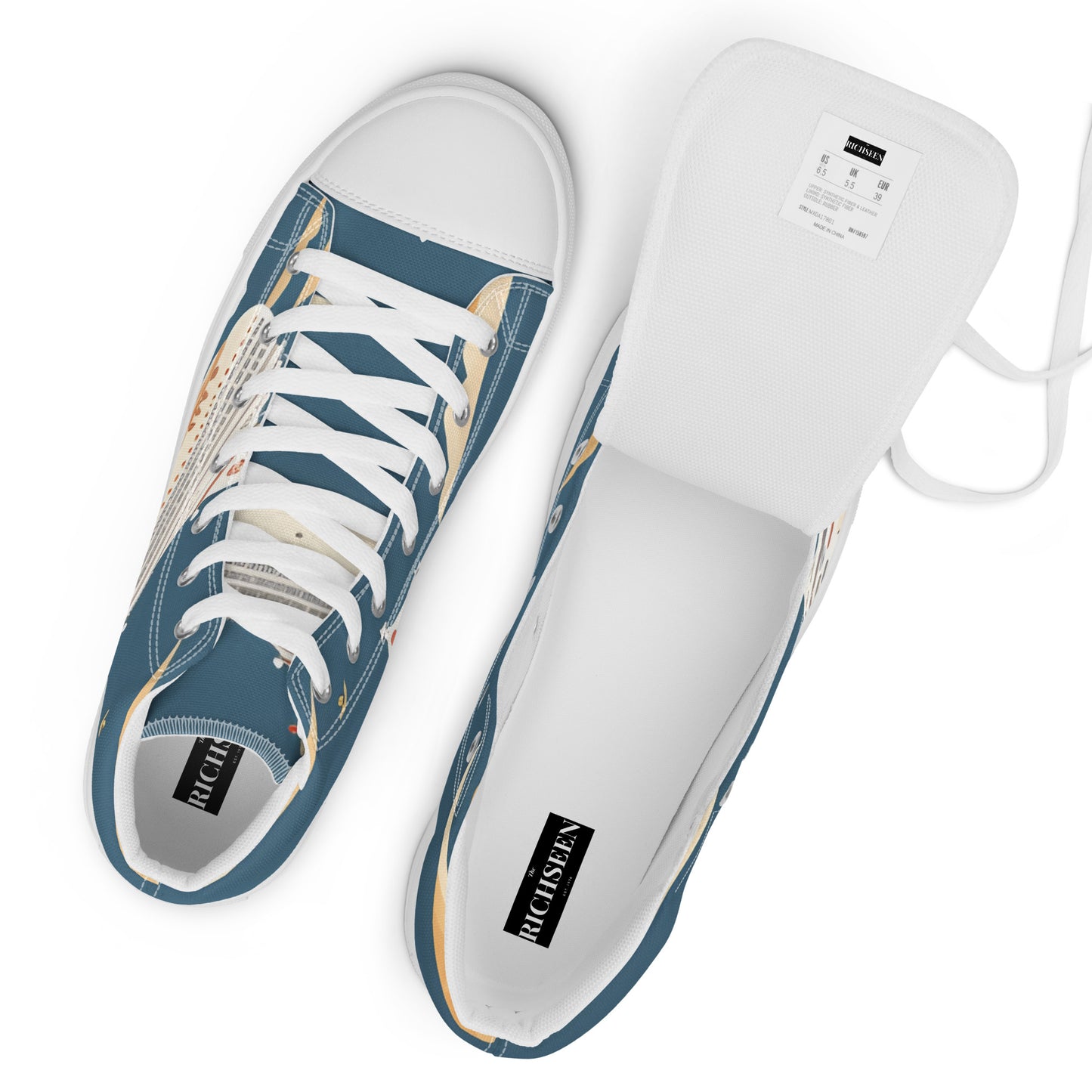 Men’s high top canvas shoes