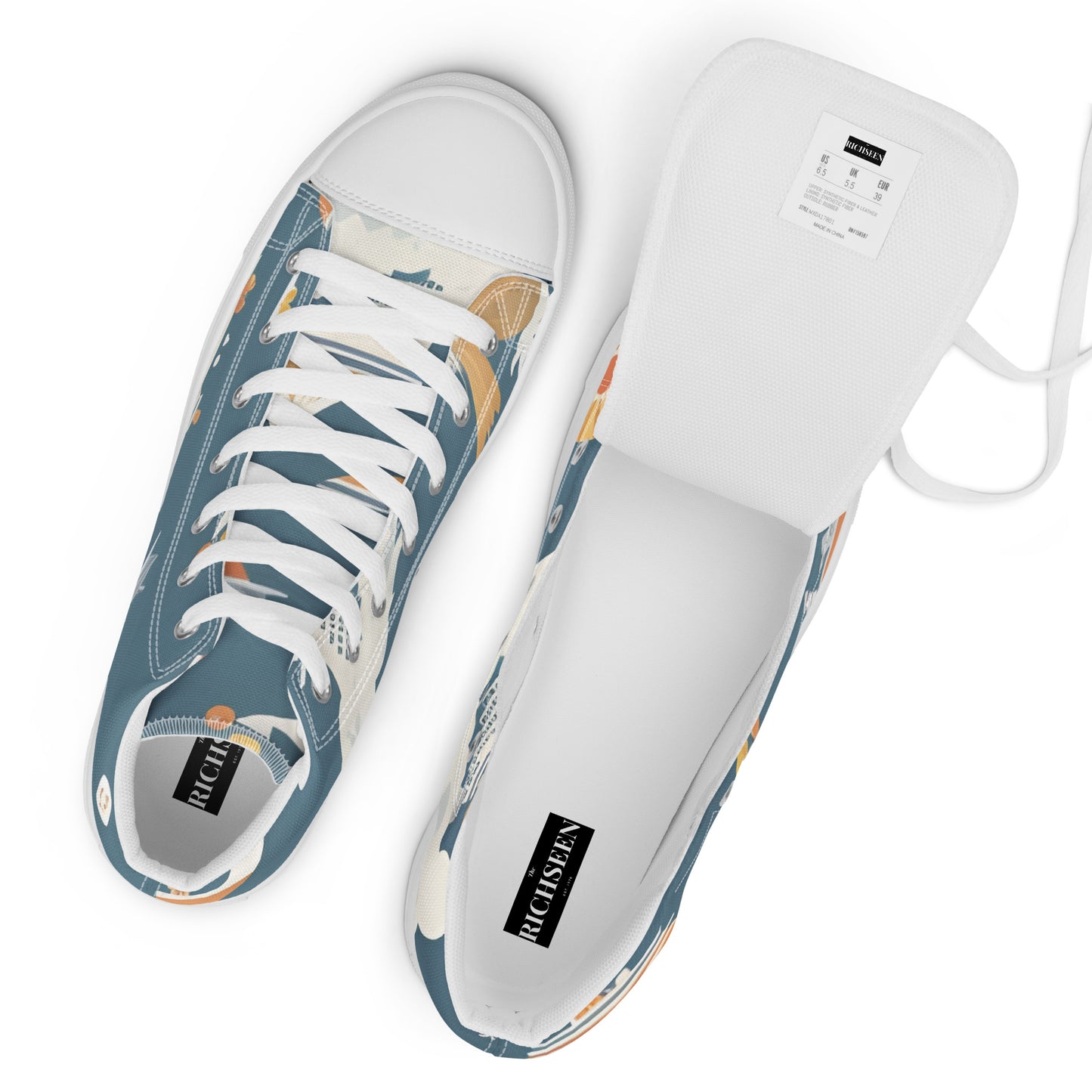 Men’s high top canvas shoes