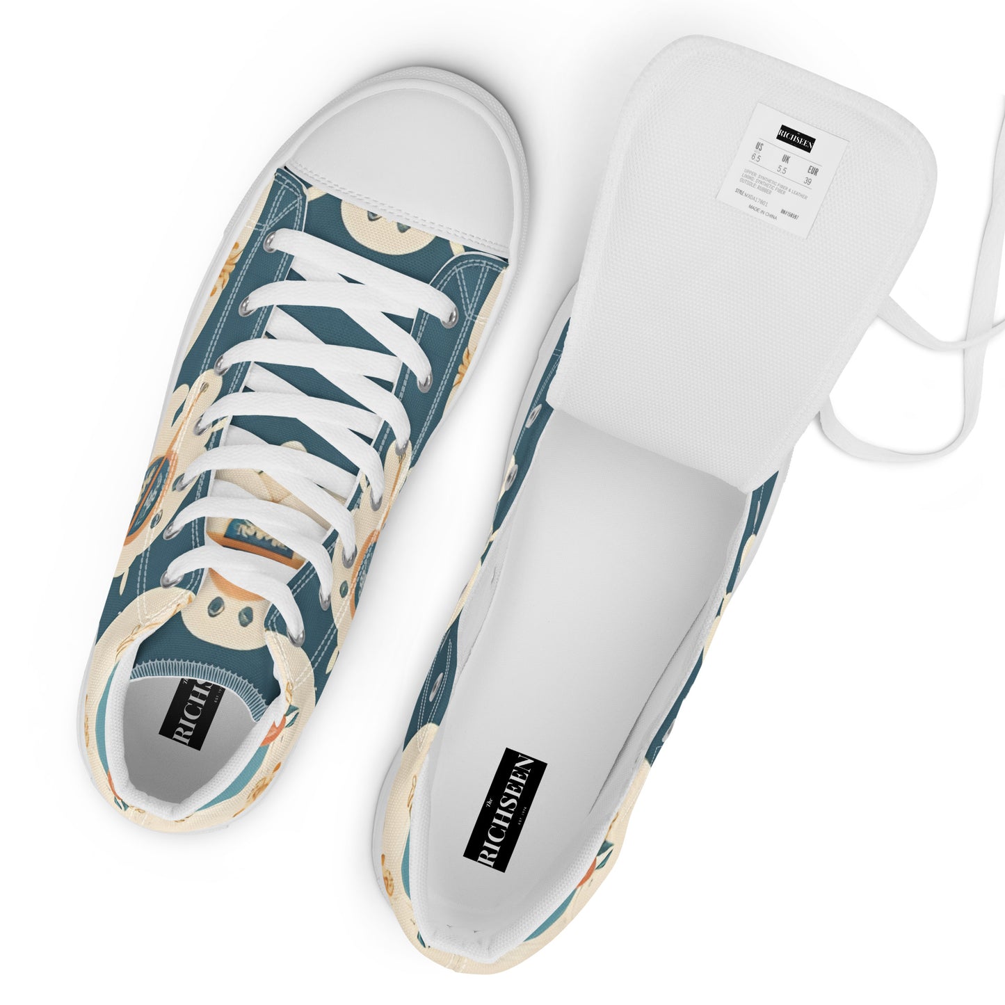 Men’s high top canvas shoes