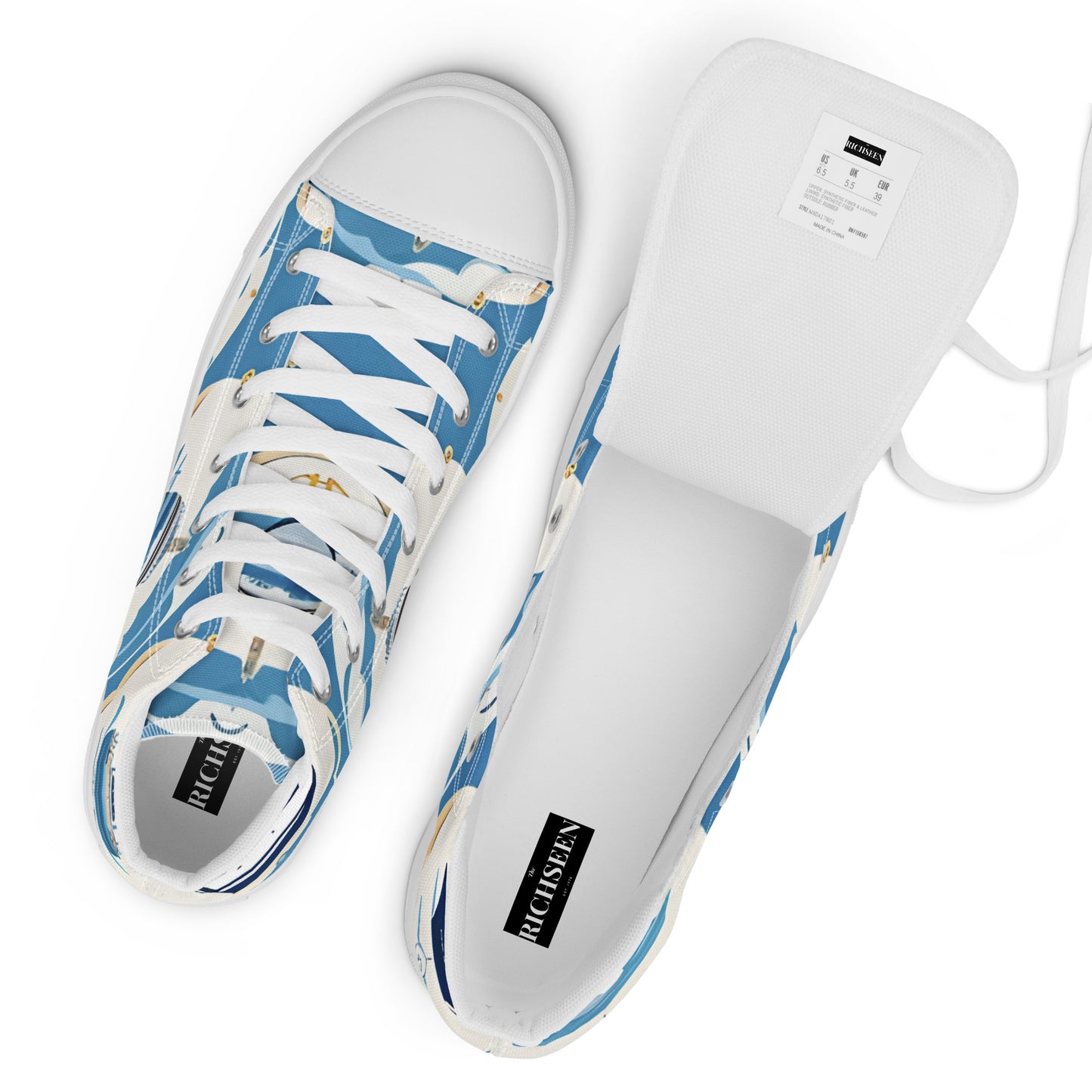 Men’s high top canvas shoes