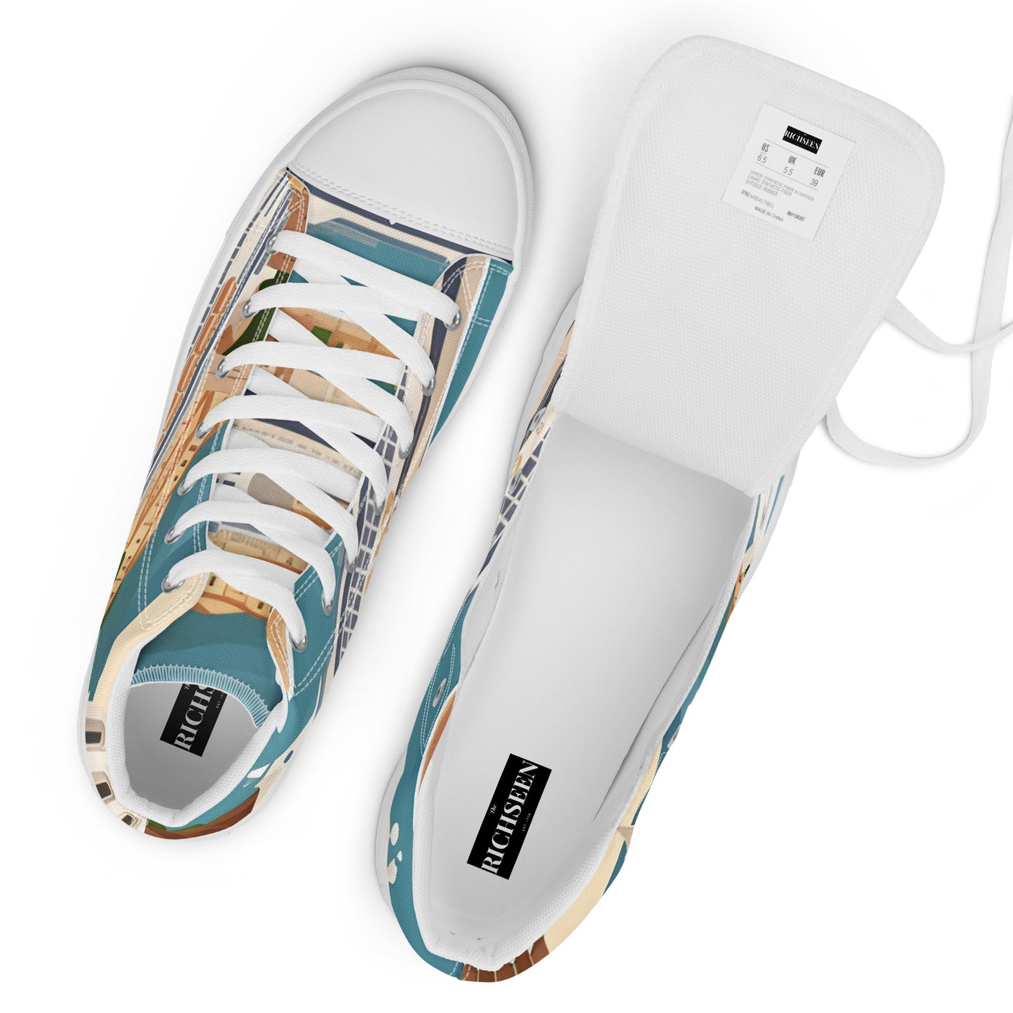 Men’s high top canvas shoes