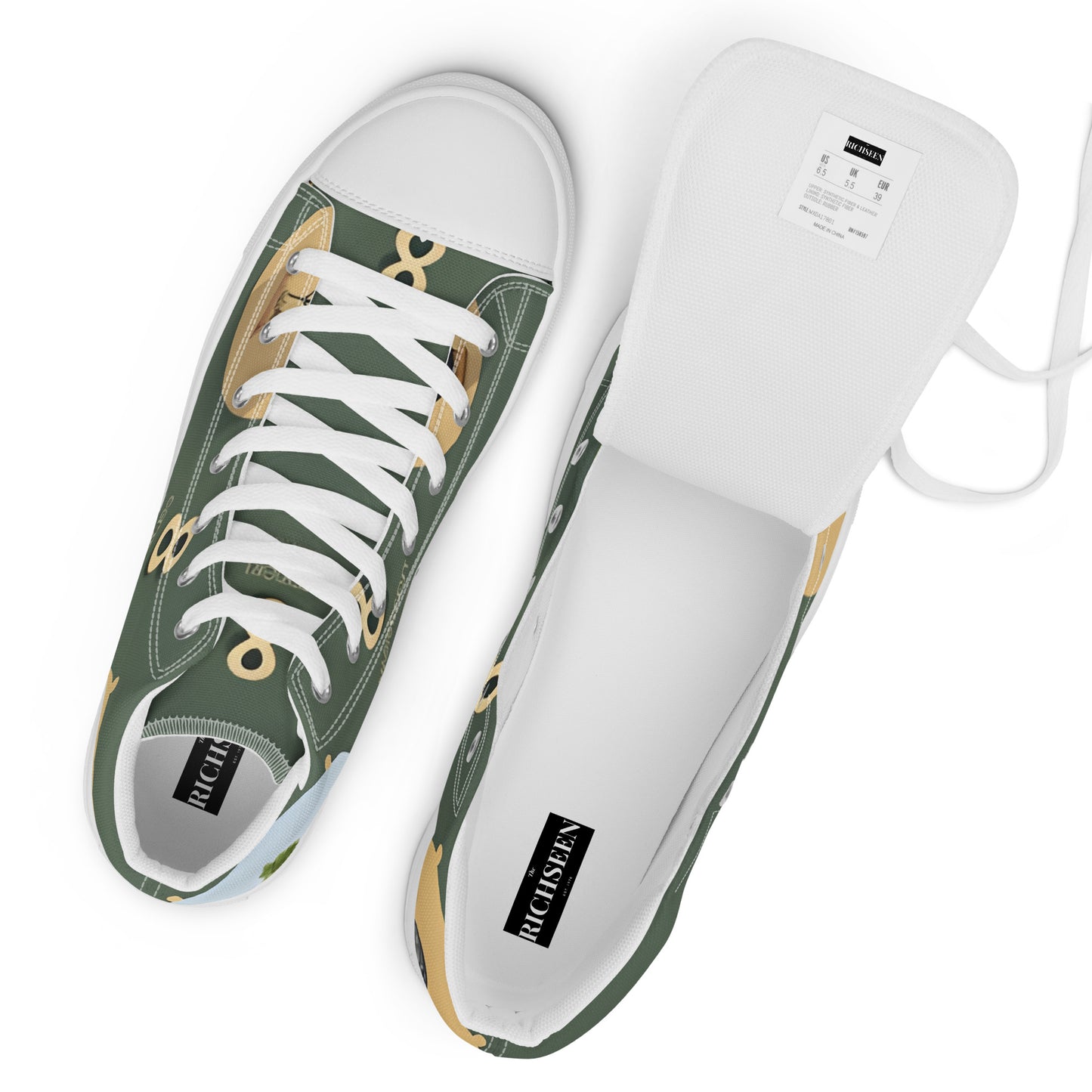 Men’s high top canvas shoes