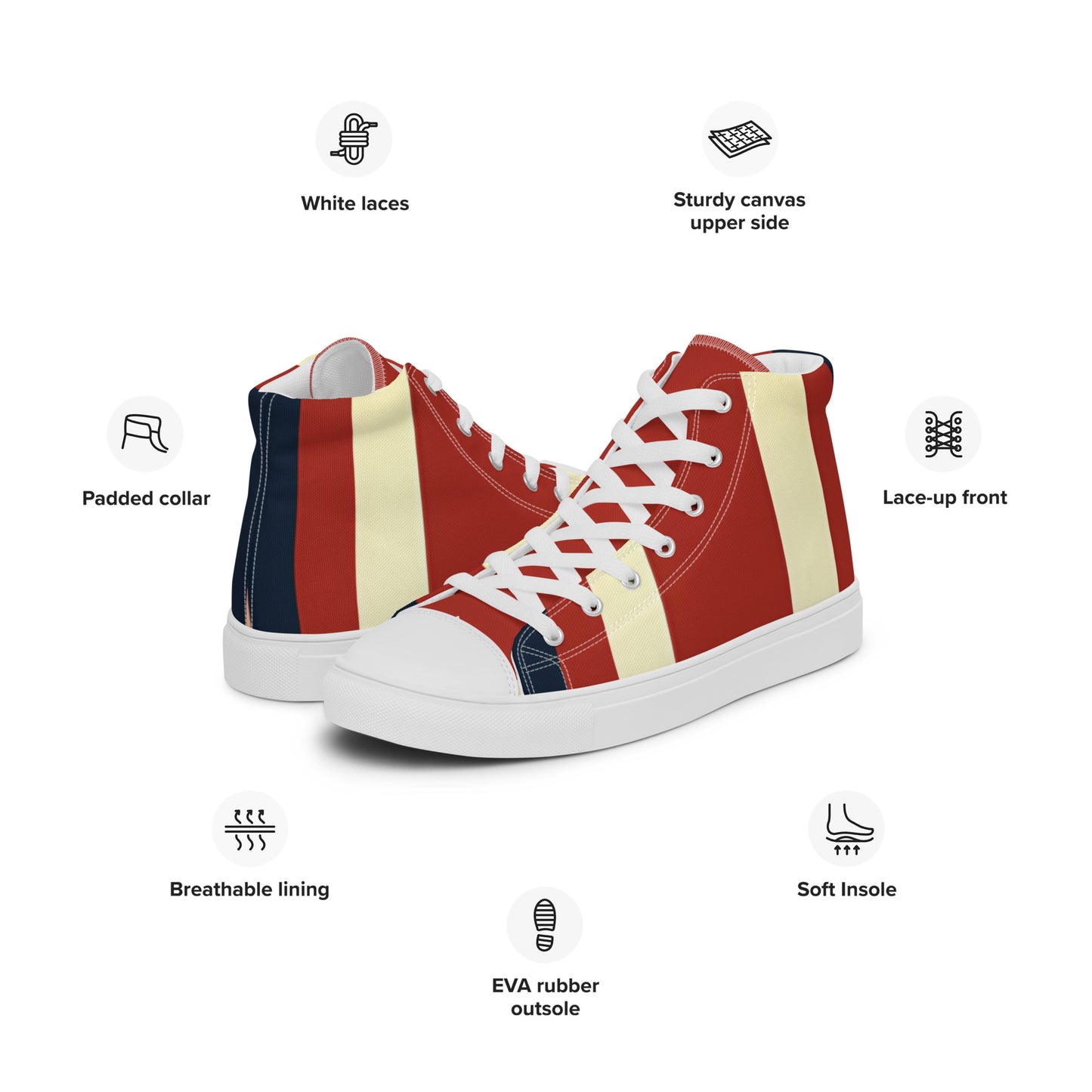 Men’s high top canvas shoes