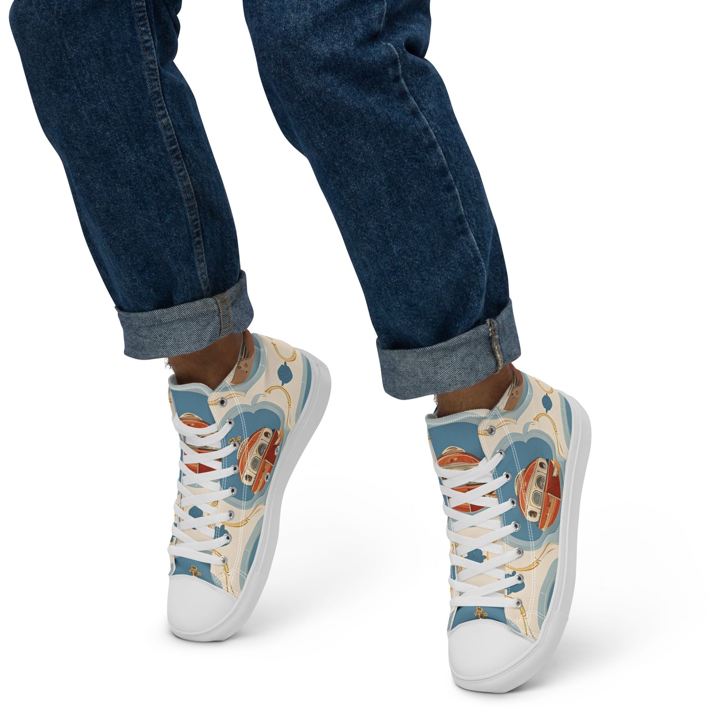 Men’s high top canvas shoes