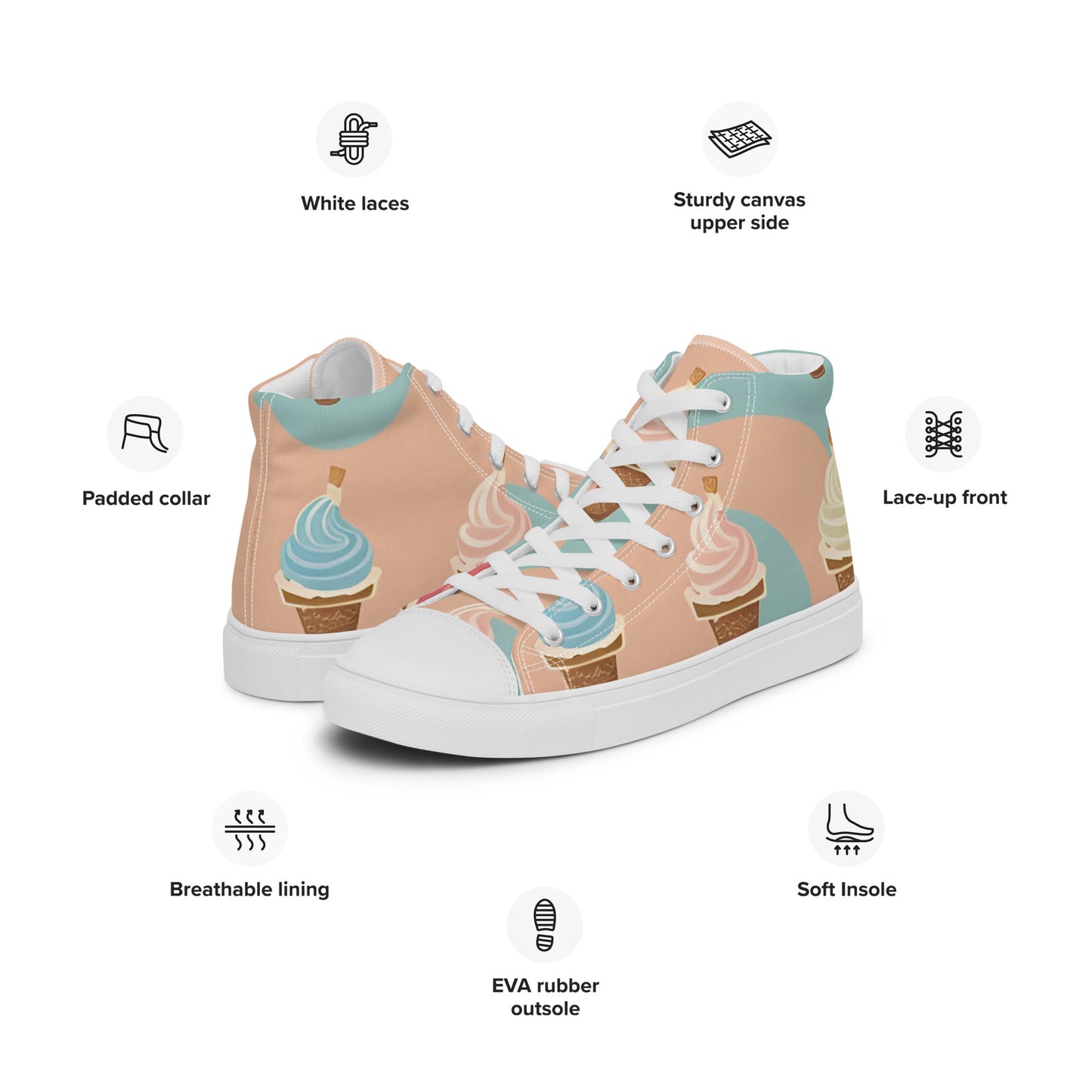 Men’s high top canvas shoes