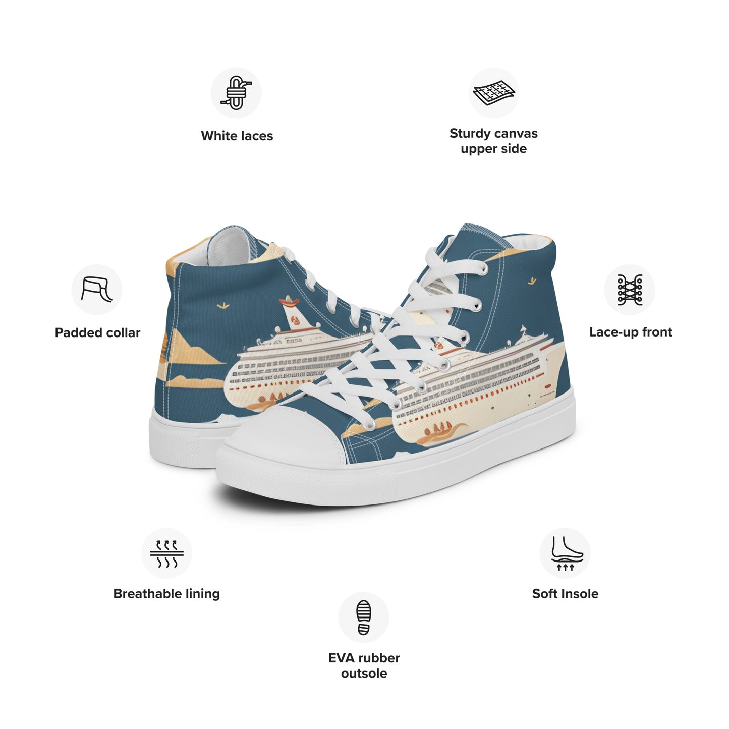 Men’s high top canvas shoes