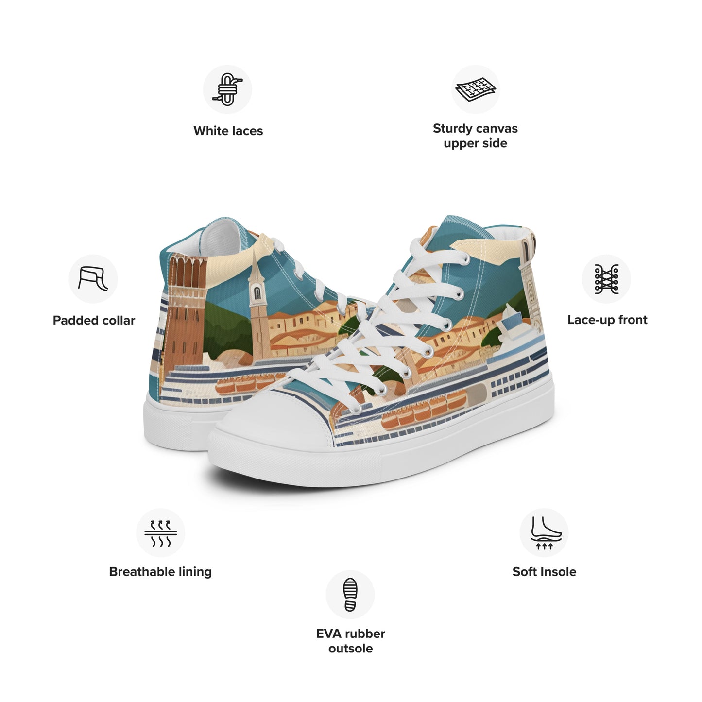 Men’s high top canvas shoes