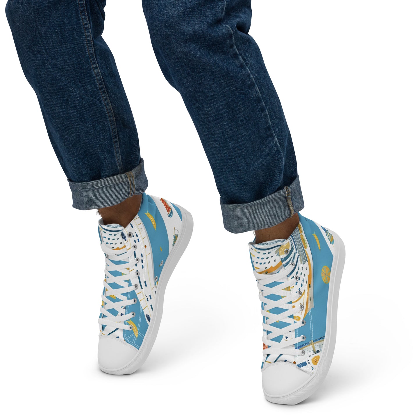 Men’s high top canvas shoes