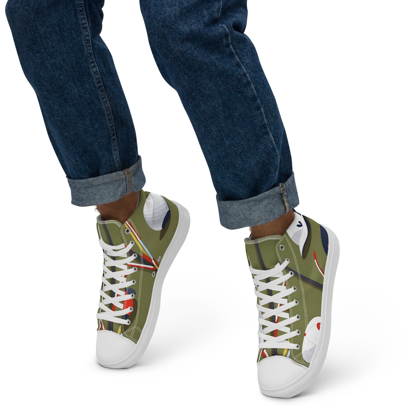 Men’s high top canvas shoes