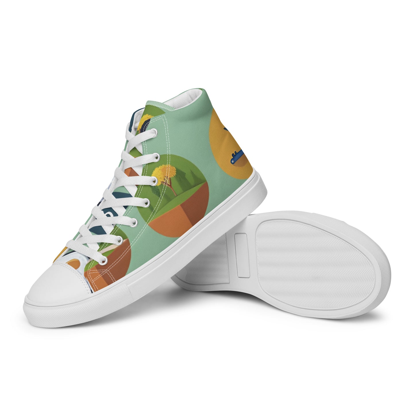 Men’s high top canvas shoes