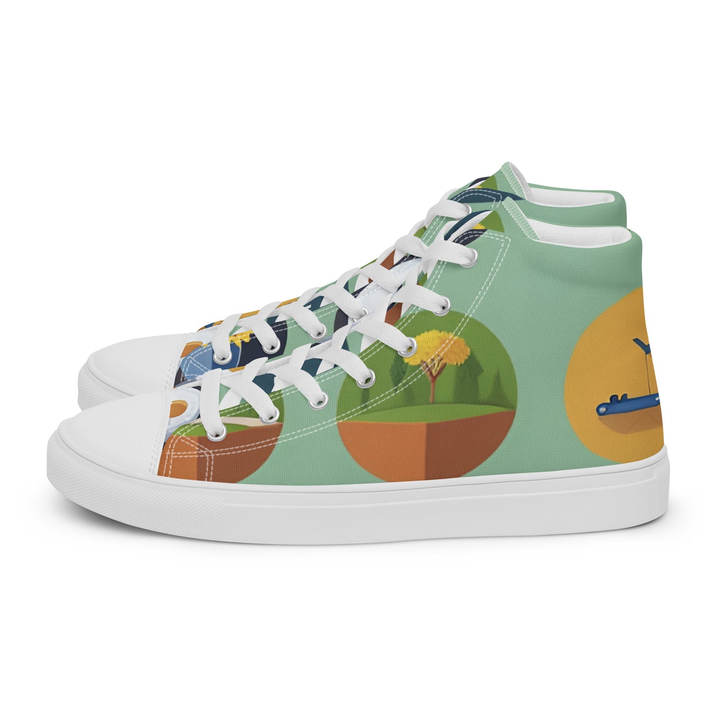 Men’s high top canvas shoes