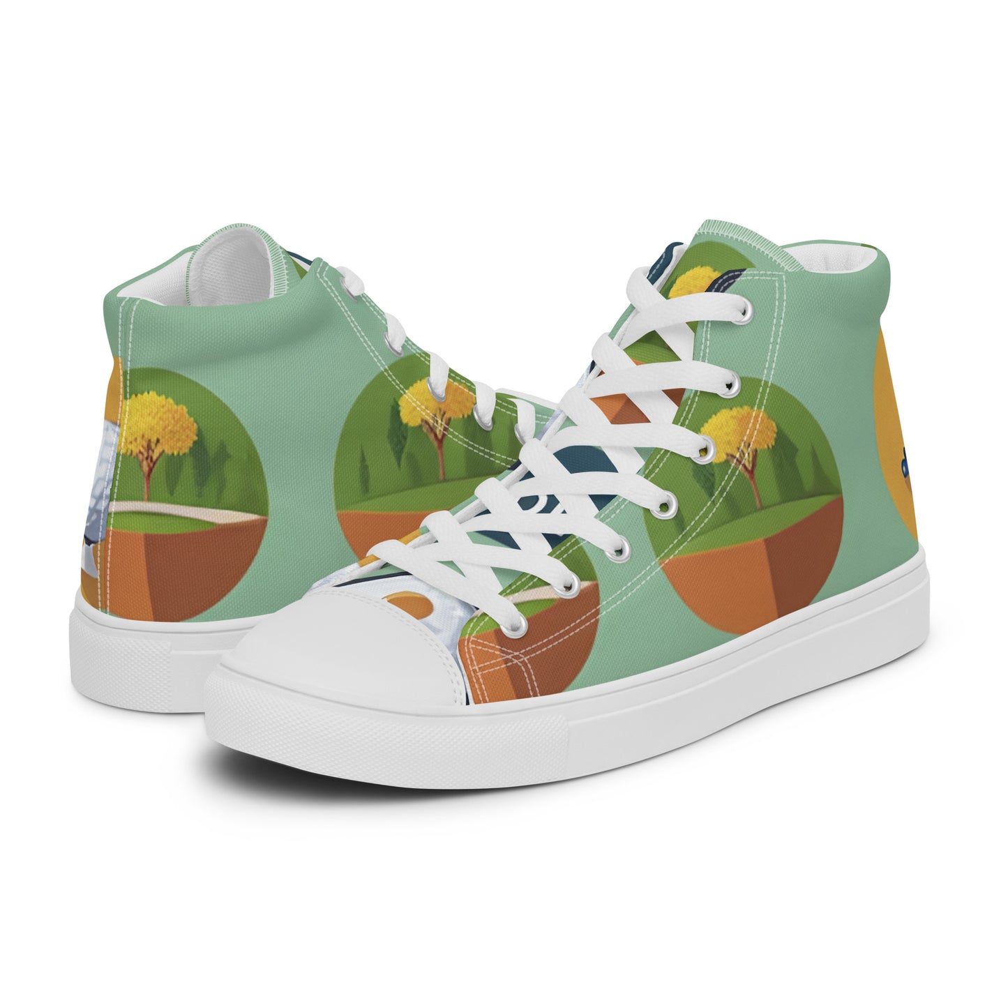 Men’s high top canvas shoes