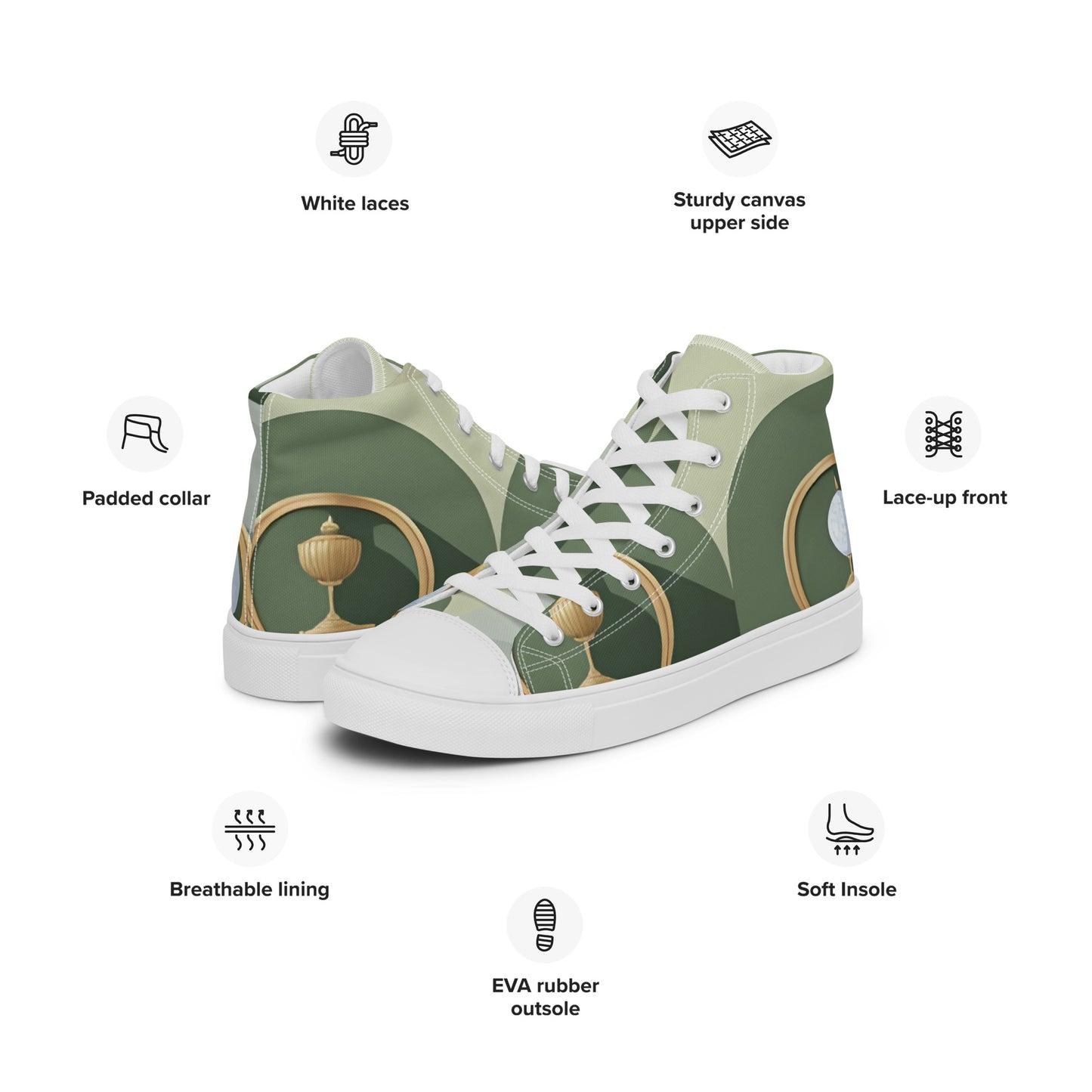 Men’s high top canvas shoes