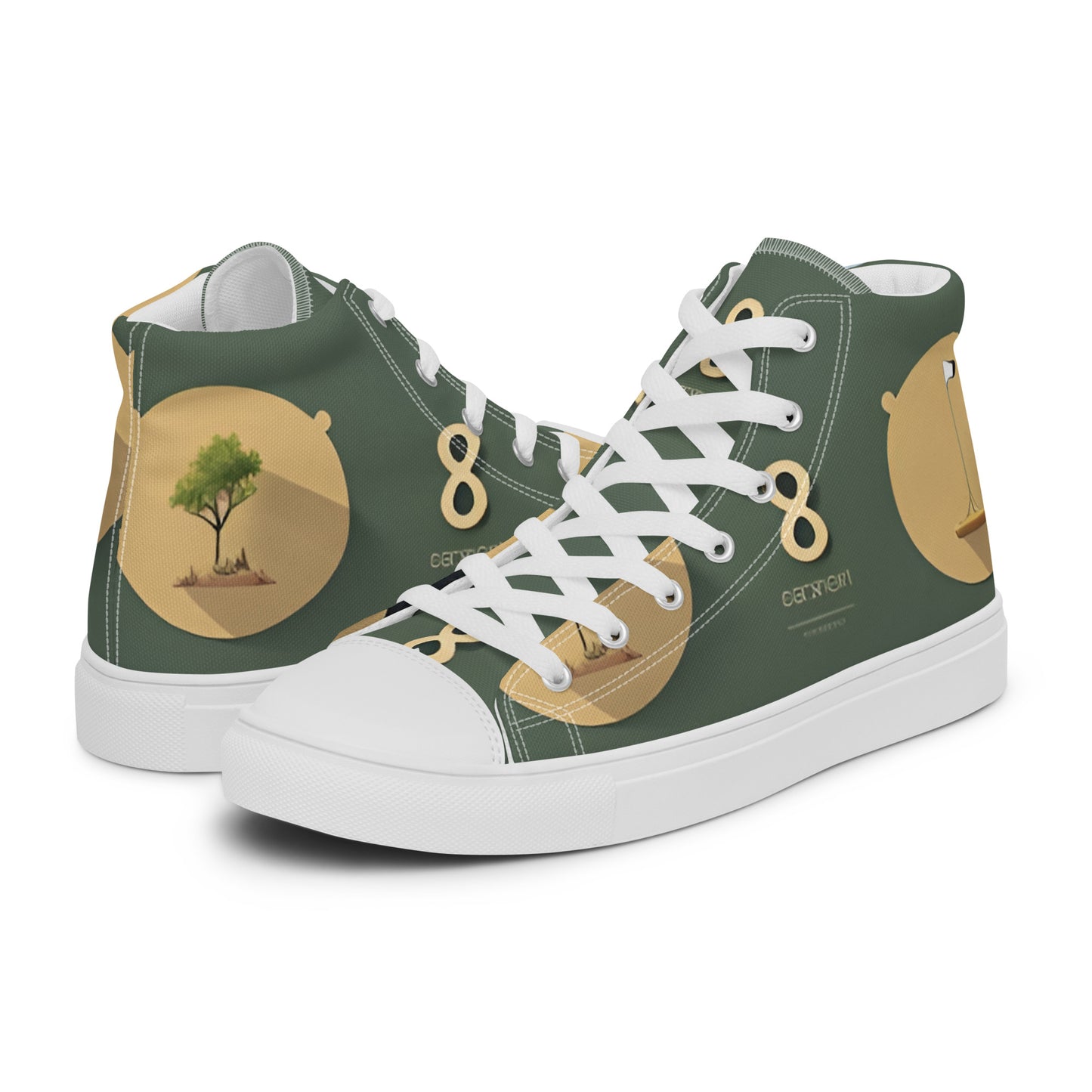 Men’s high top canvas shoes