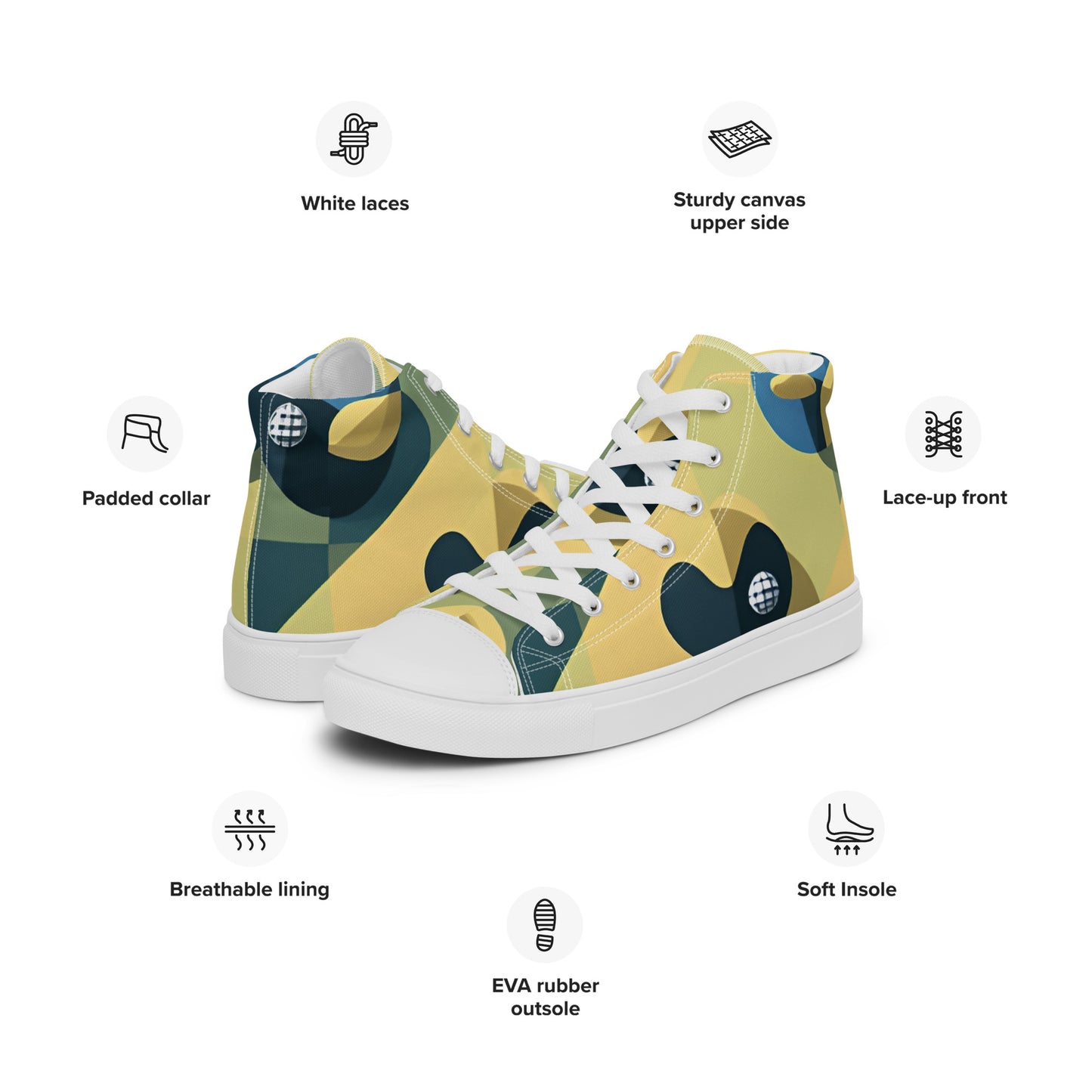 Men’s high top canvas shoes