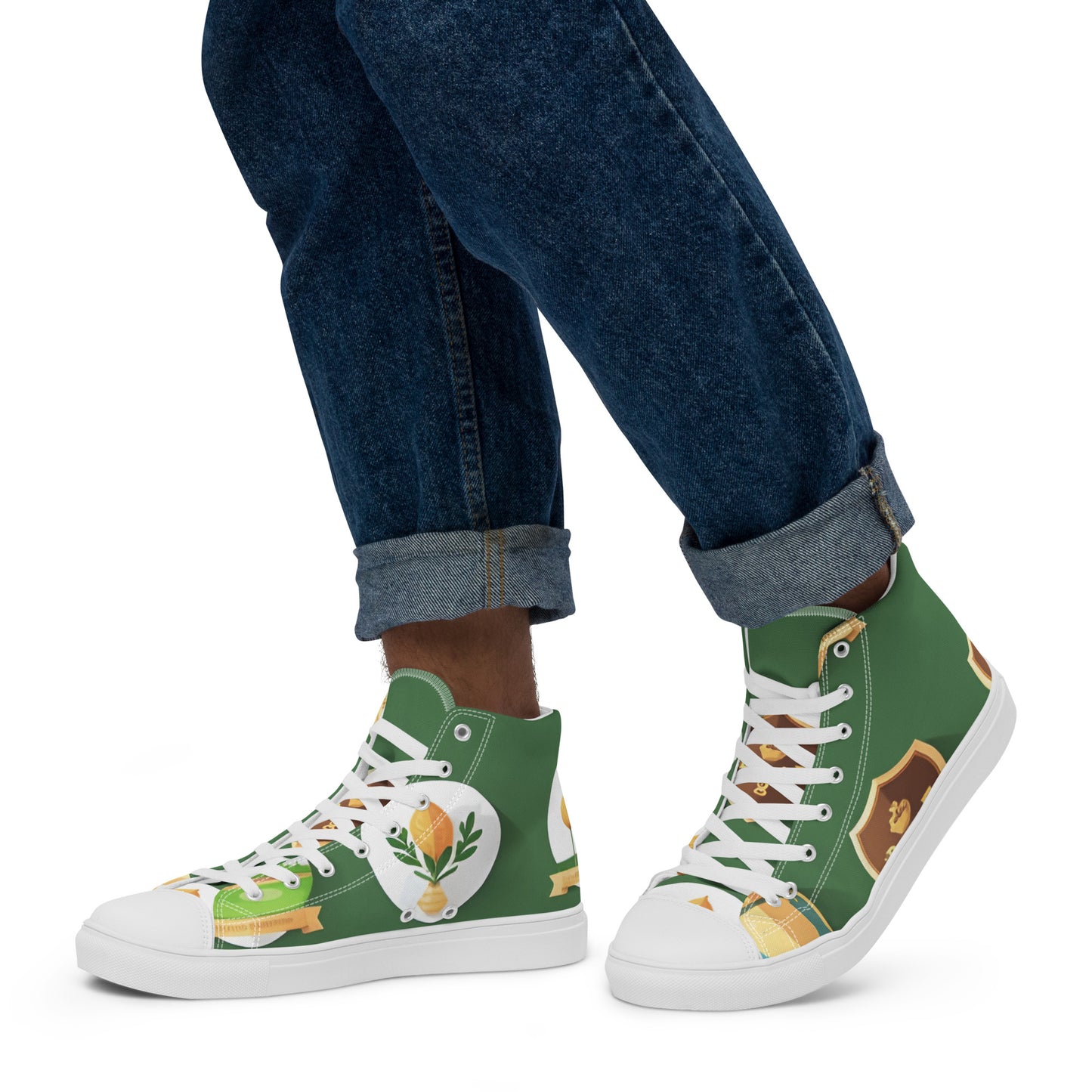 Men’s high top canvas shoes