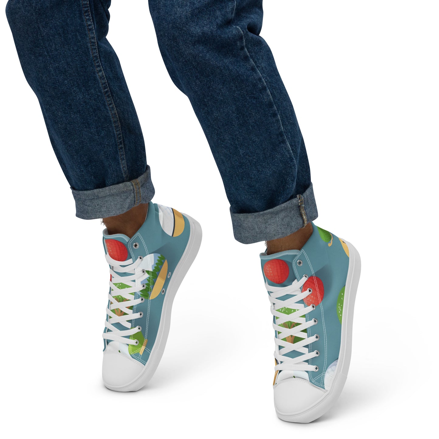 Men’s high top canvas shoes