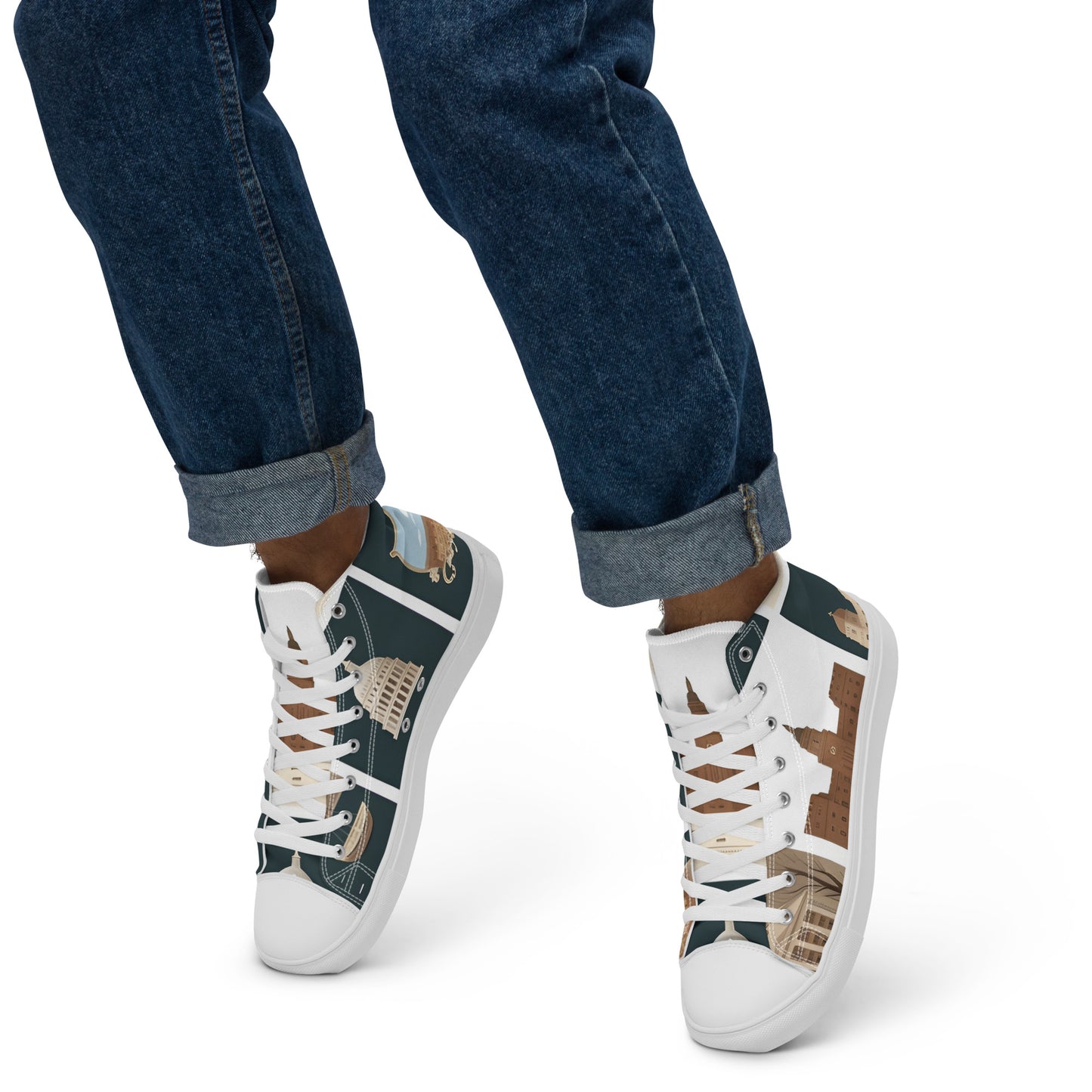 Men’s high top canvas shoes