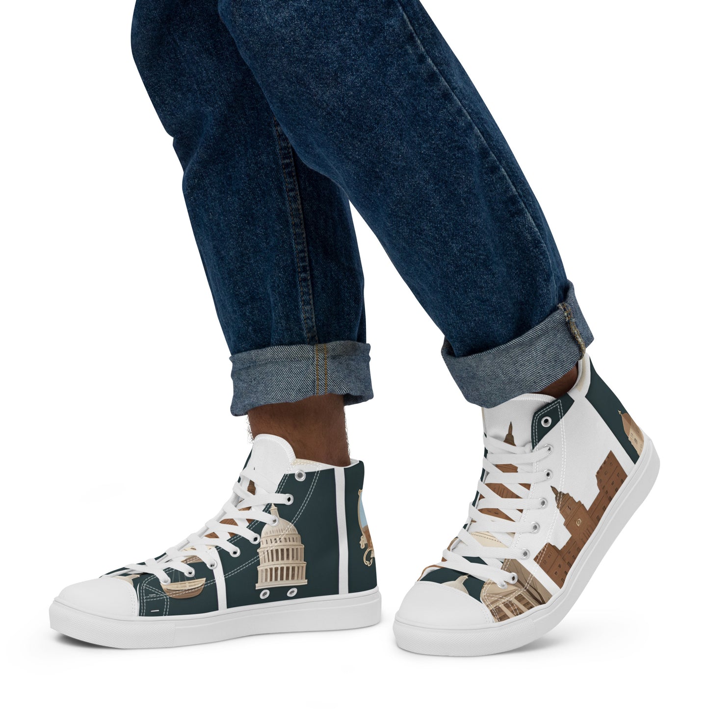 Men’s high top canvas shoes