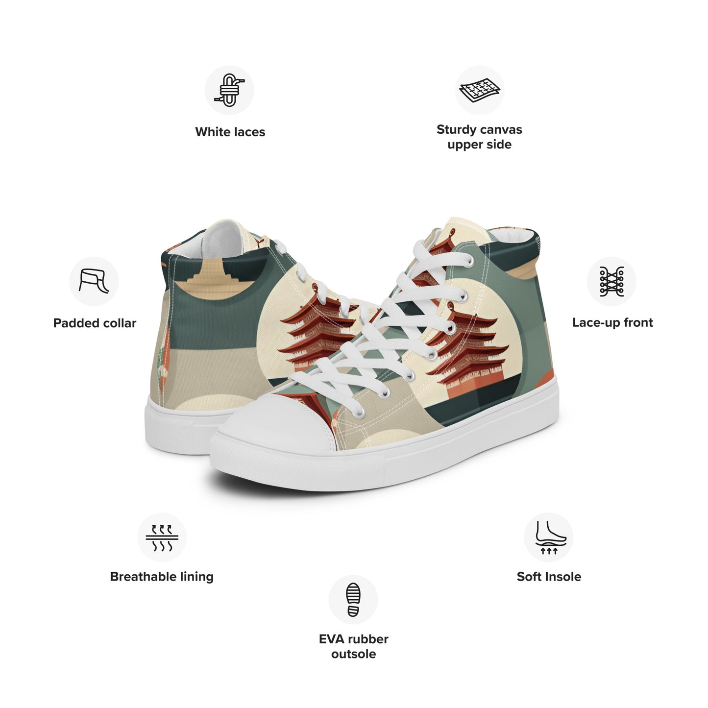 Men’s high top canvas shoes