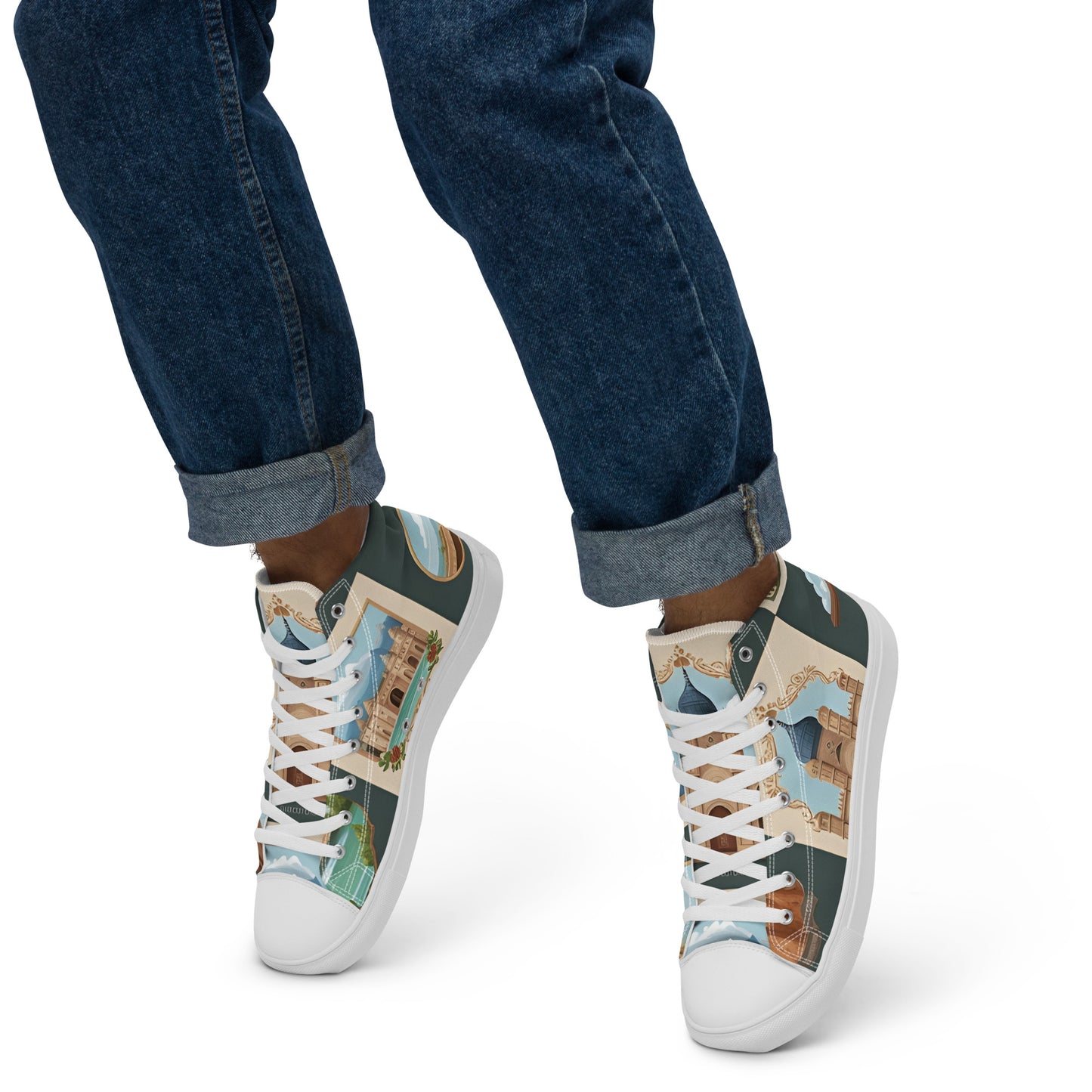 Men’s high top canvas shoes