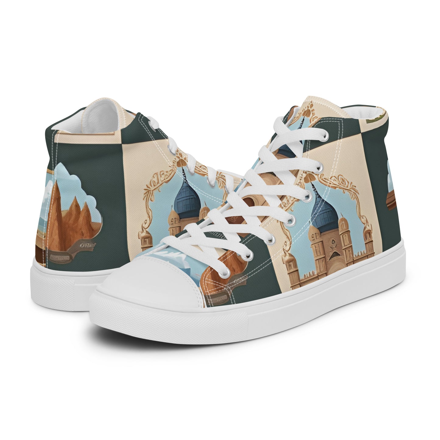 Men’s high top canvas shoes