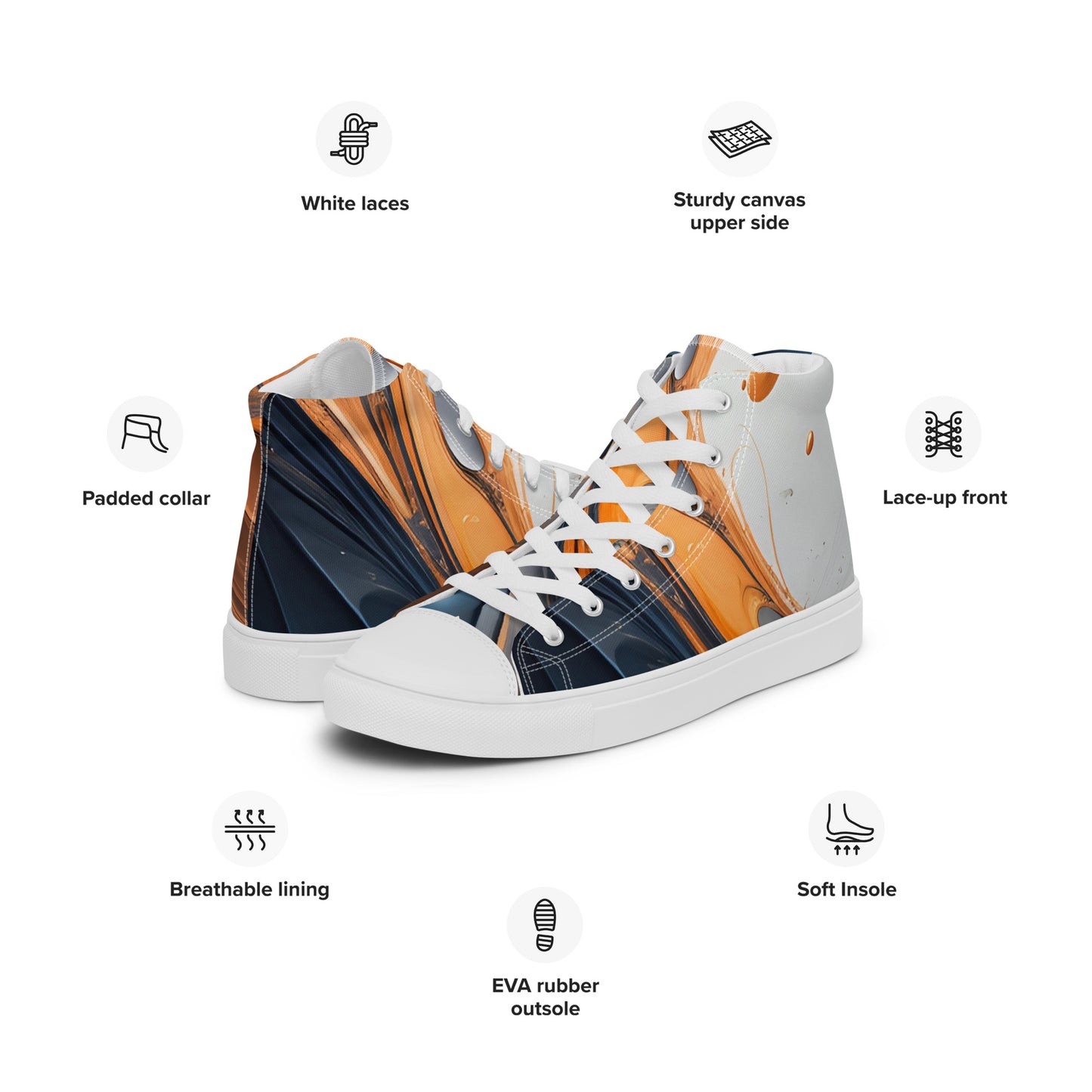 Men’s high top canvas shoes