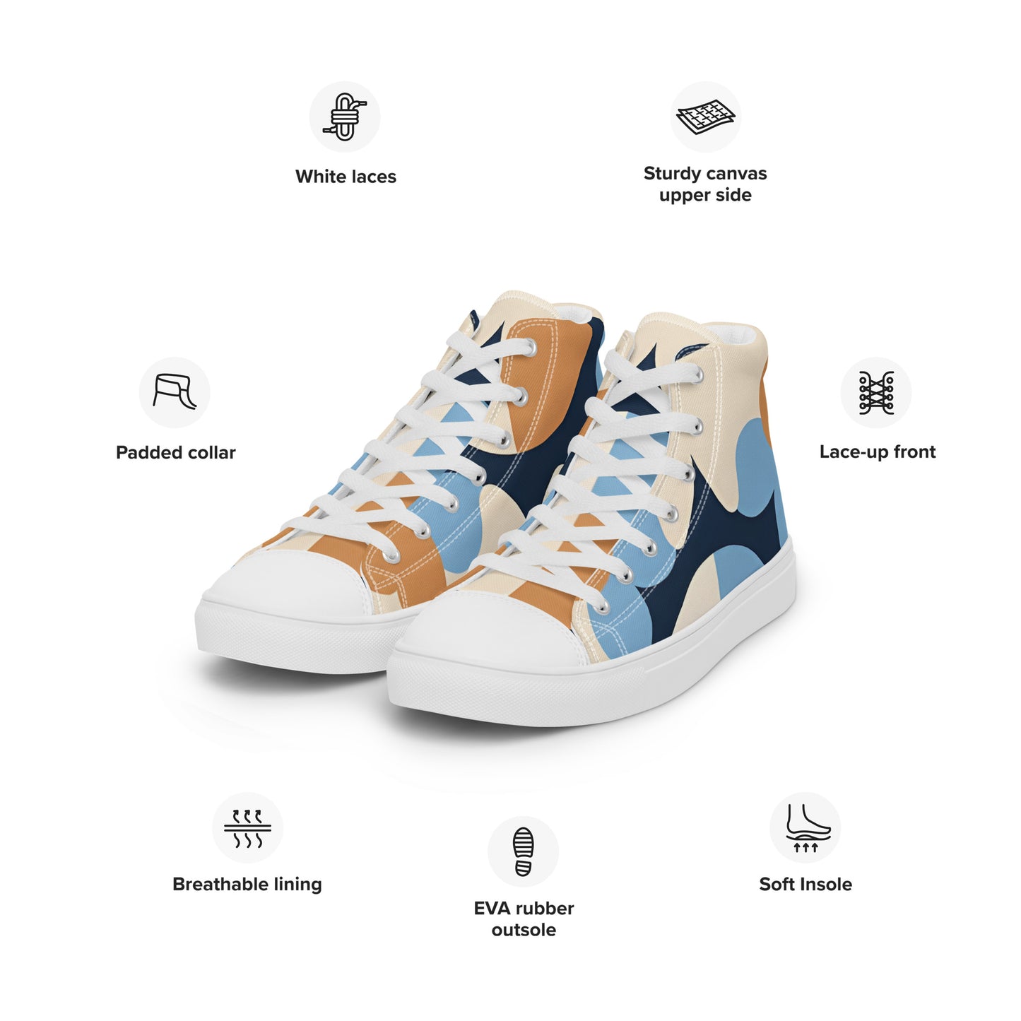 Men’s high top canvas shoes