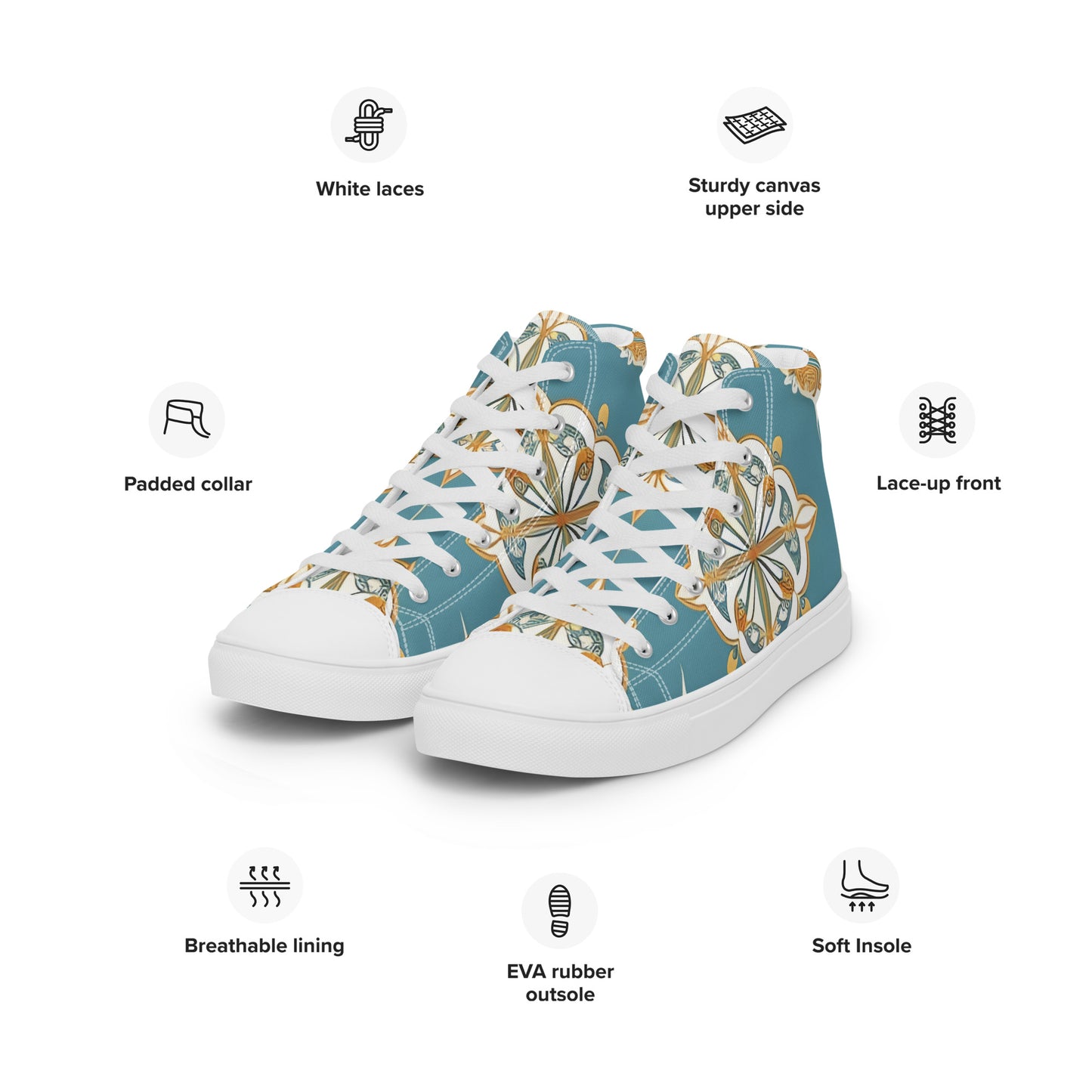 Men’s high top canvas shoes