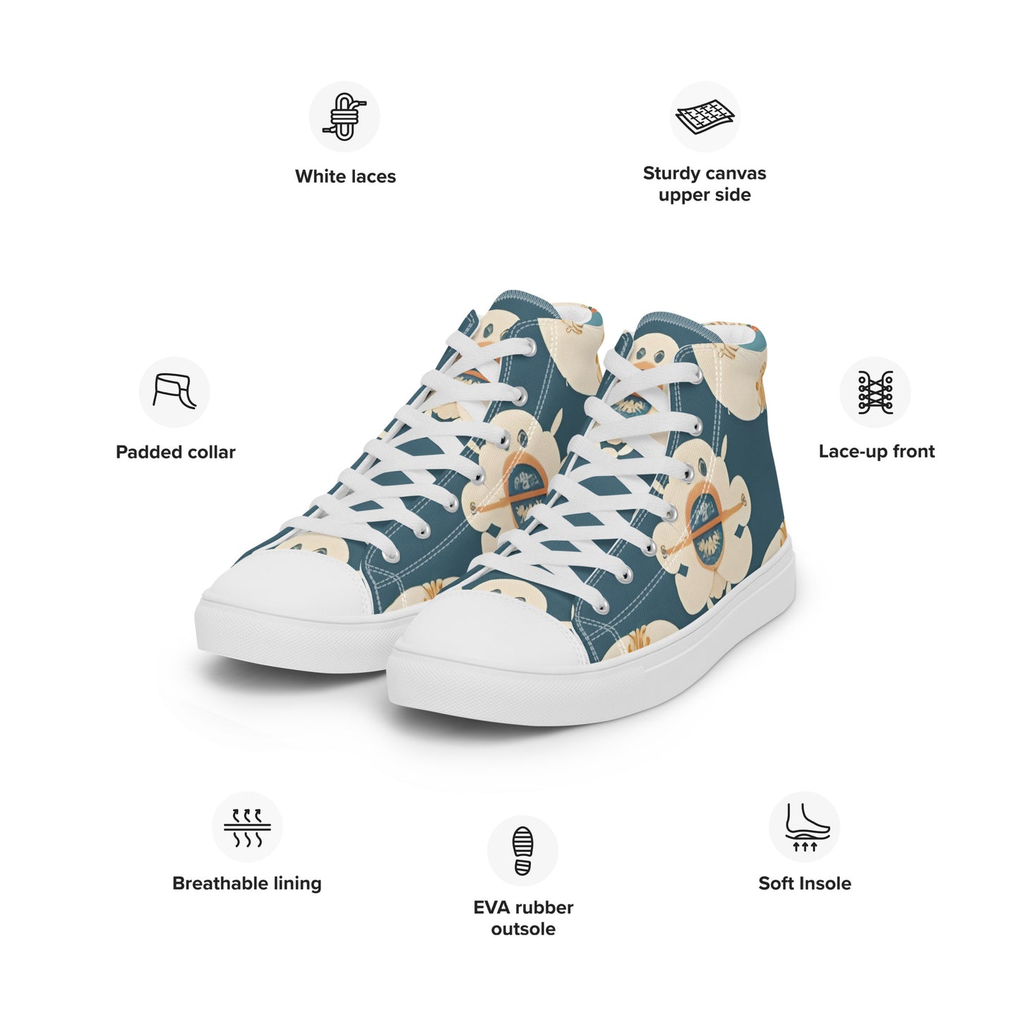 Men’s high top canvas shoes