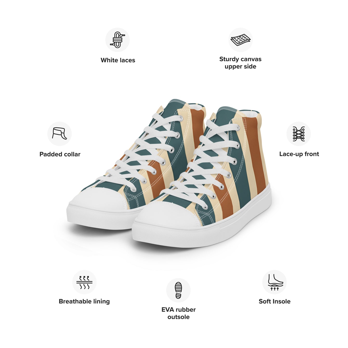 Men’s high top canvas shoes