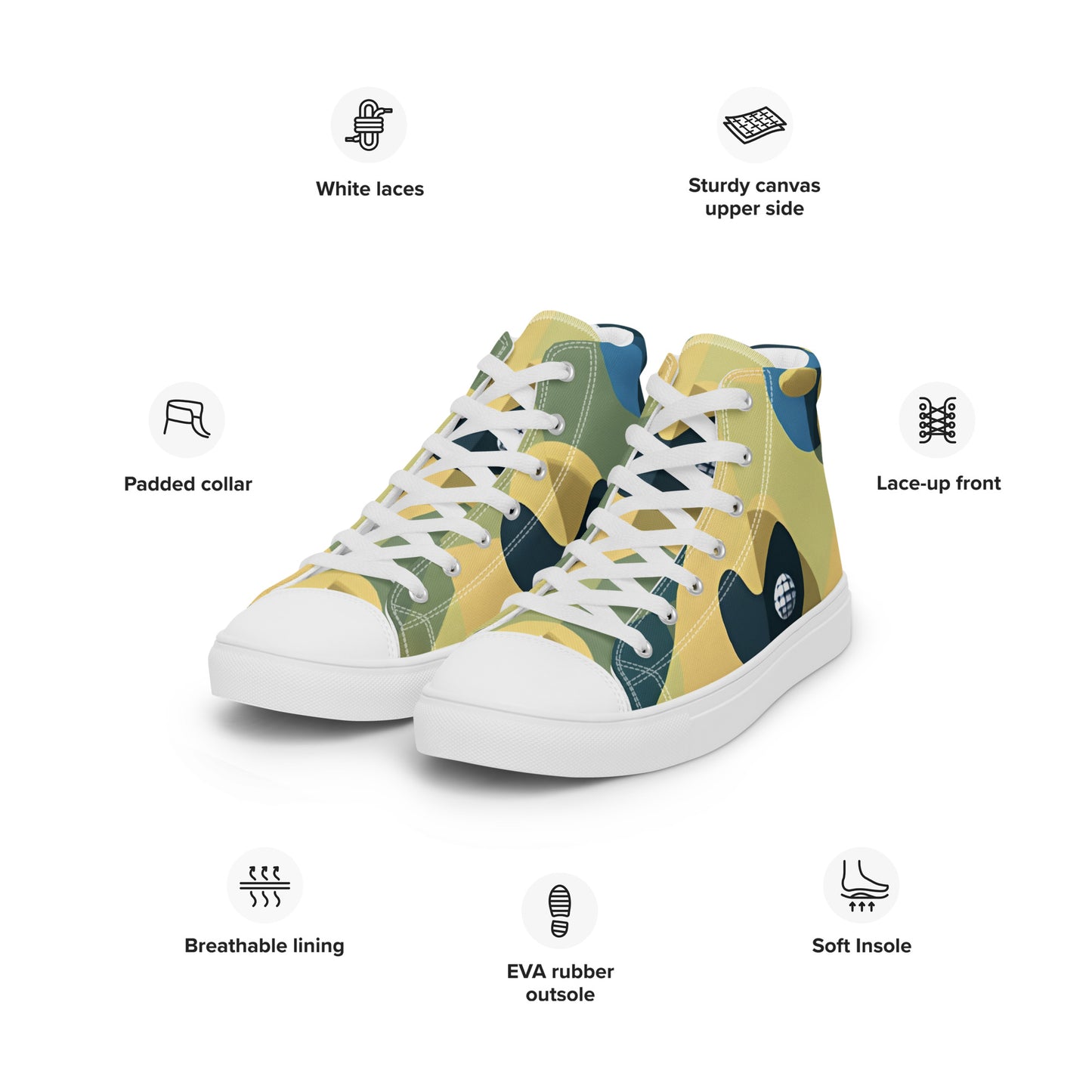 Men’s high top canvas shoes