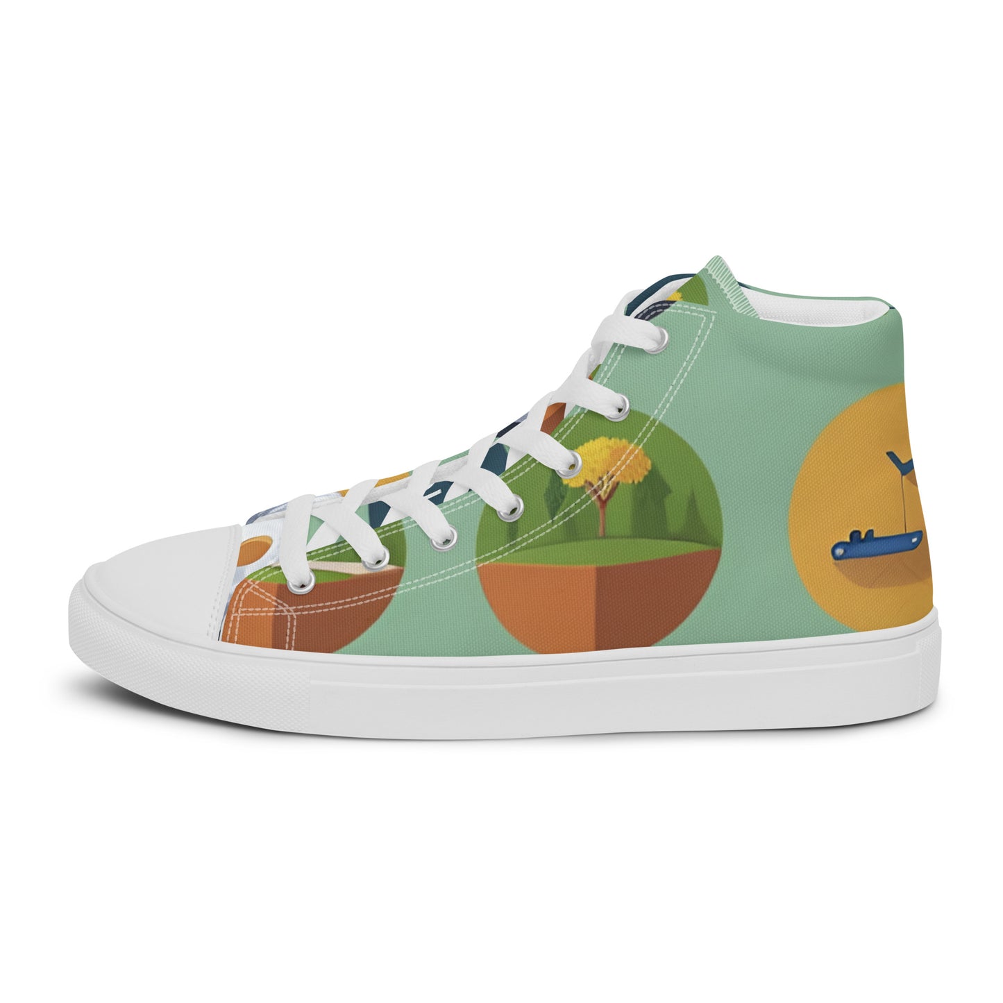 Men’s high top canvas shoes