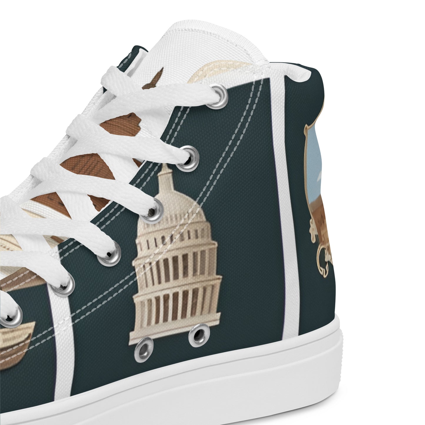 Men’s high top canvas shoes