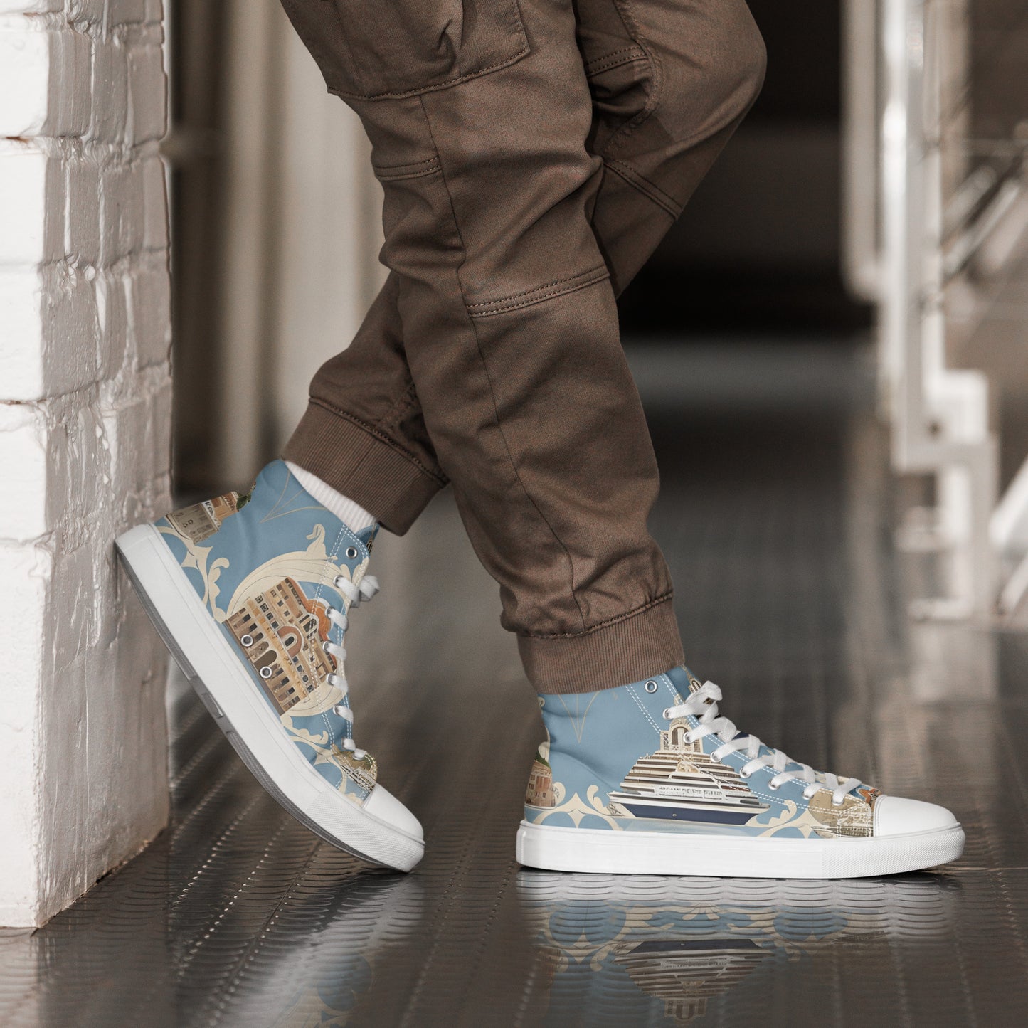 Men’s high top canvas shoes