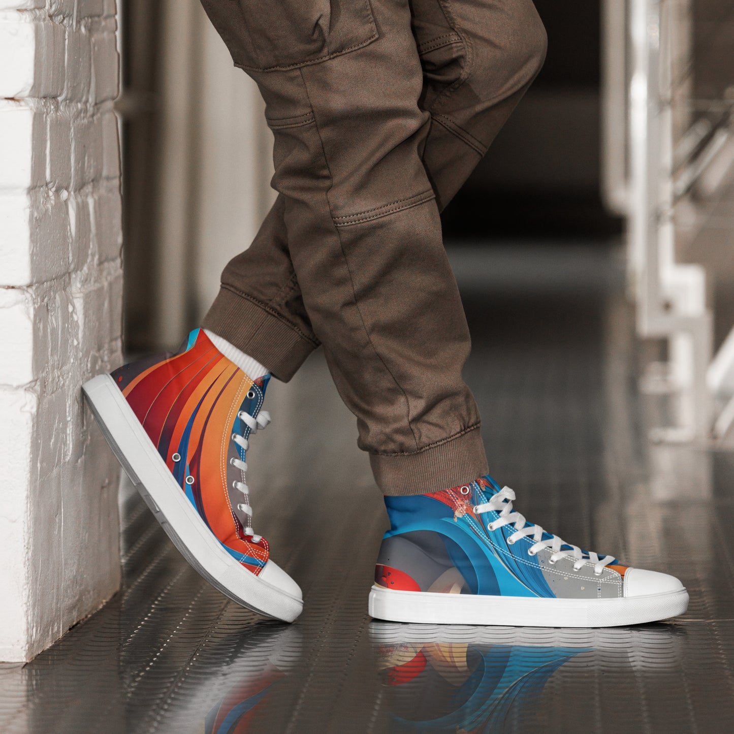 Men’s high top canvas shoes